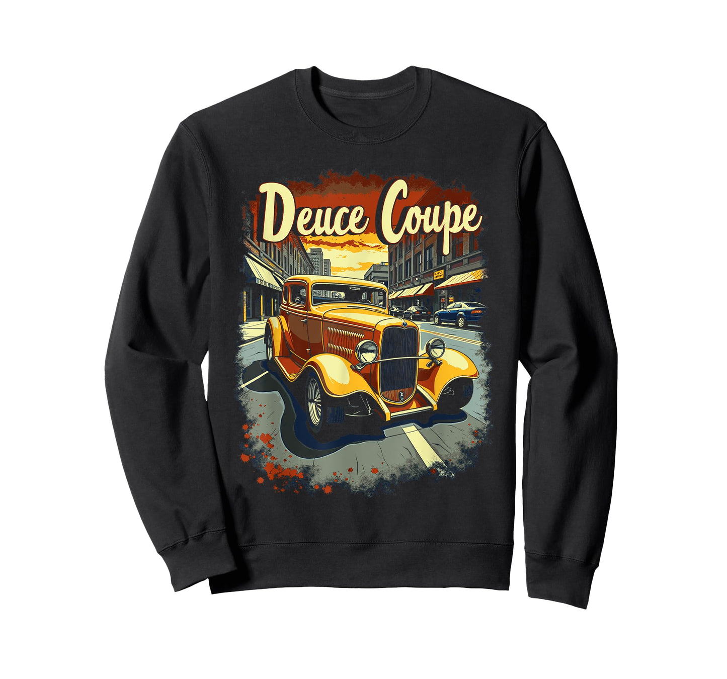 1932 American Street Scene 5 Window Deuce Coupe Hot Rod T-Shirt