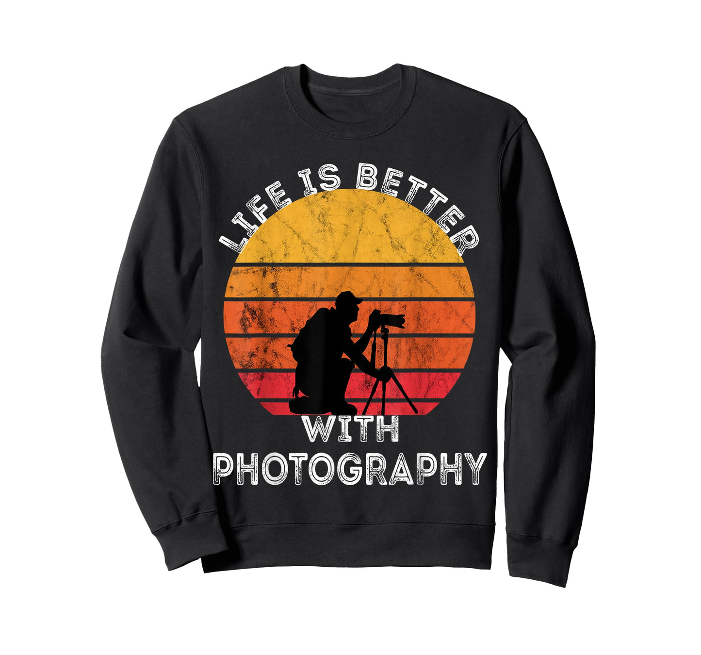 Photographer Camera Lover Retro Vintage Sunset Photography T-Shirt