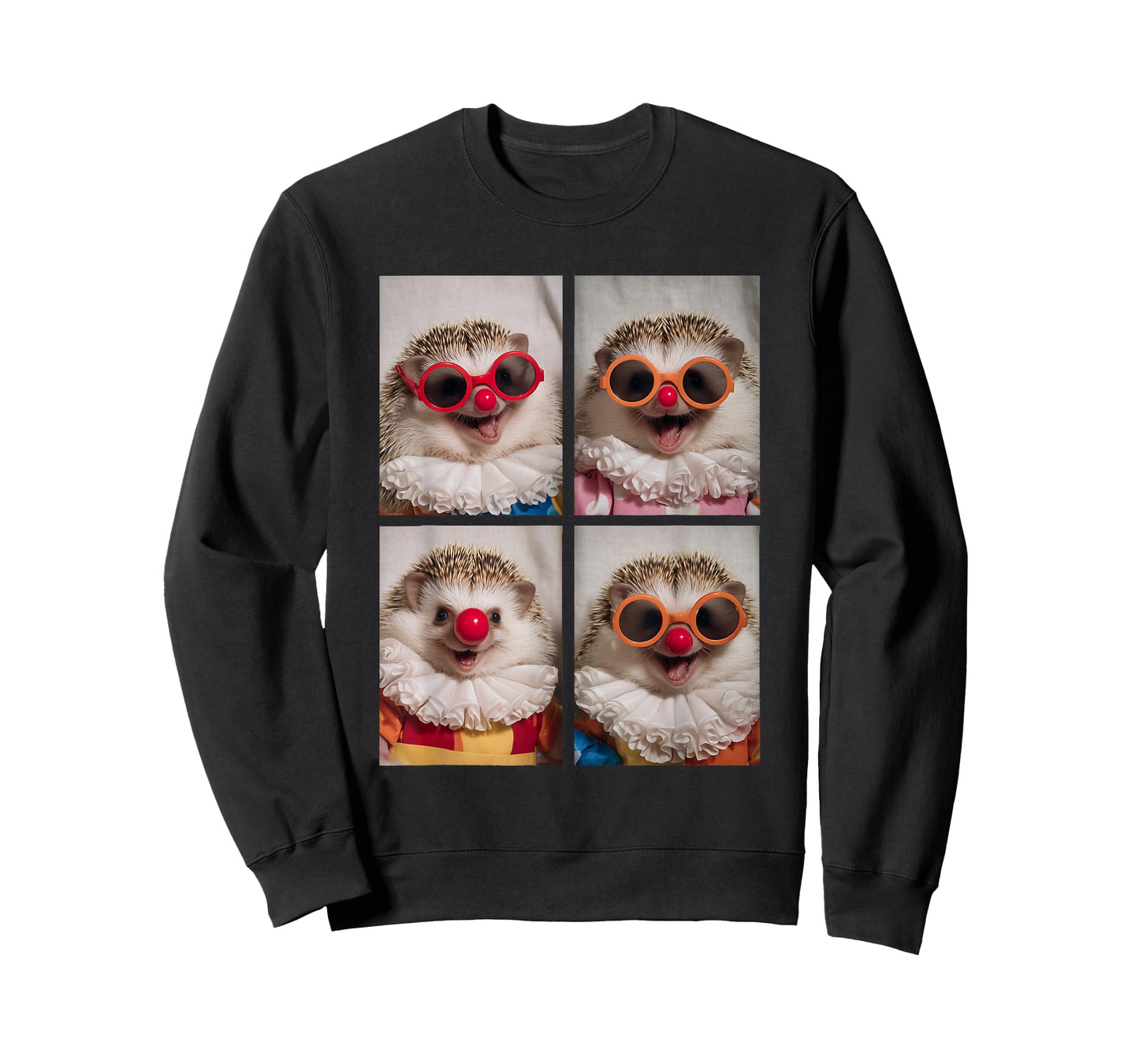 Cute Clown Hedgehogs with Sunglasses Kidcore Halloween T-Shirt