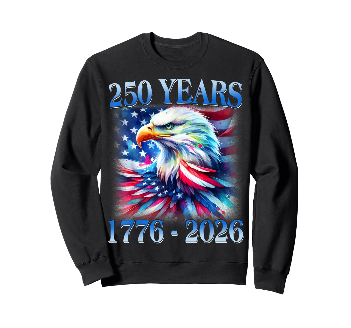 Eagle and Flag 250 Years 1776 2026 250th Birthday Party Gift T-Shirt