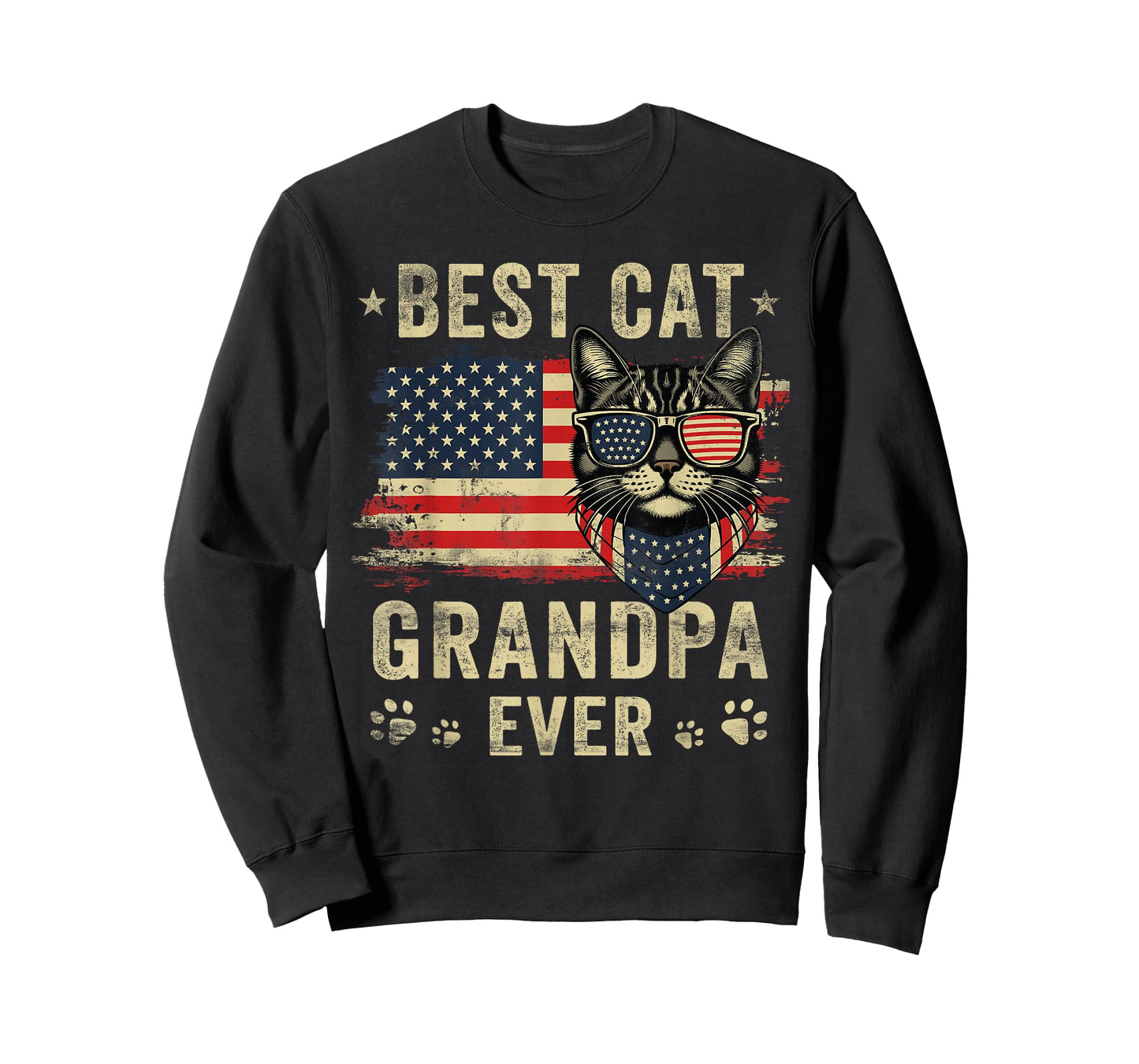 Best Cat Grandpa Ever Funny Father's Day For Cat Grandpa T-Shirt for Men Women