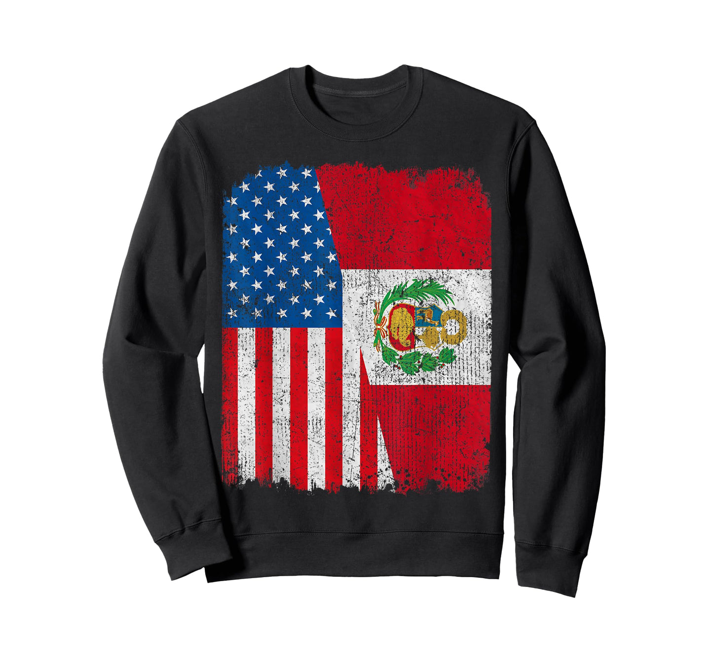 Peruvian American Flag Half USA Peru Root Proud T-Shirt