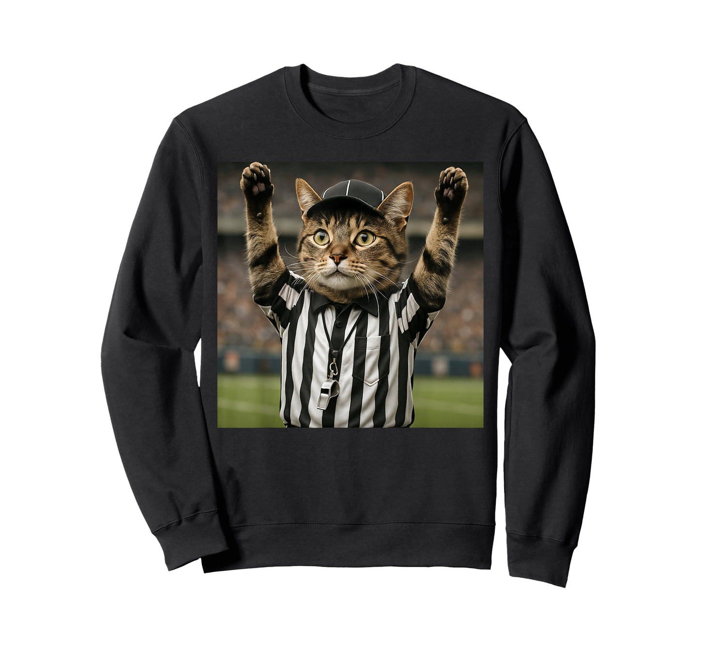 Funny Cat Referee Football Sports Meme T-Shirt