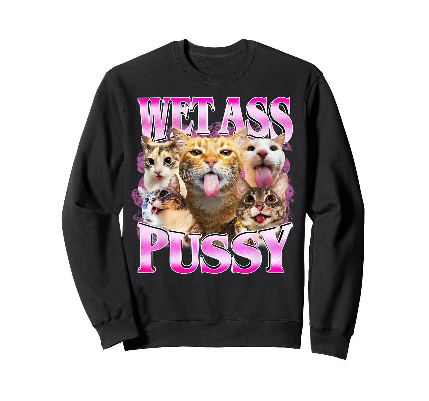 Wet Ass Pussy Cat Funny Kitty Meme Cat Lover T-Shirt