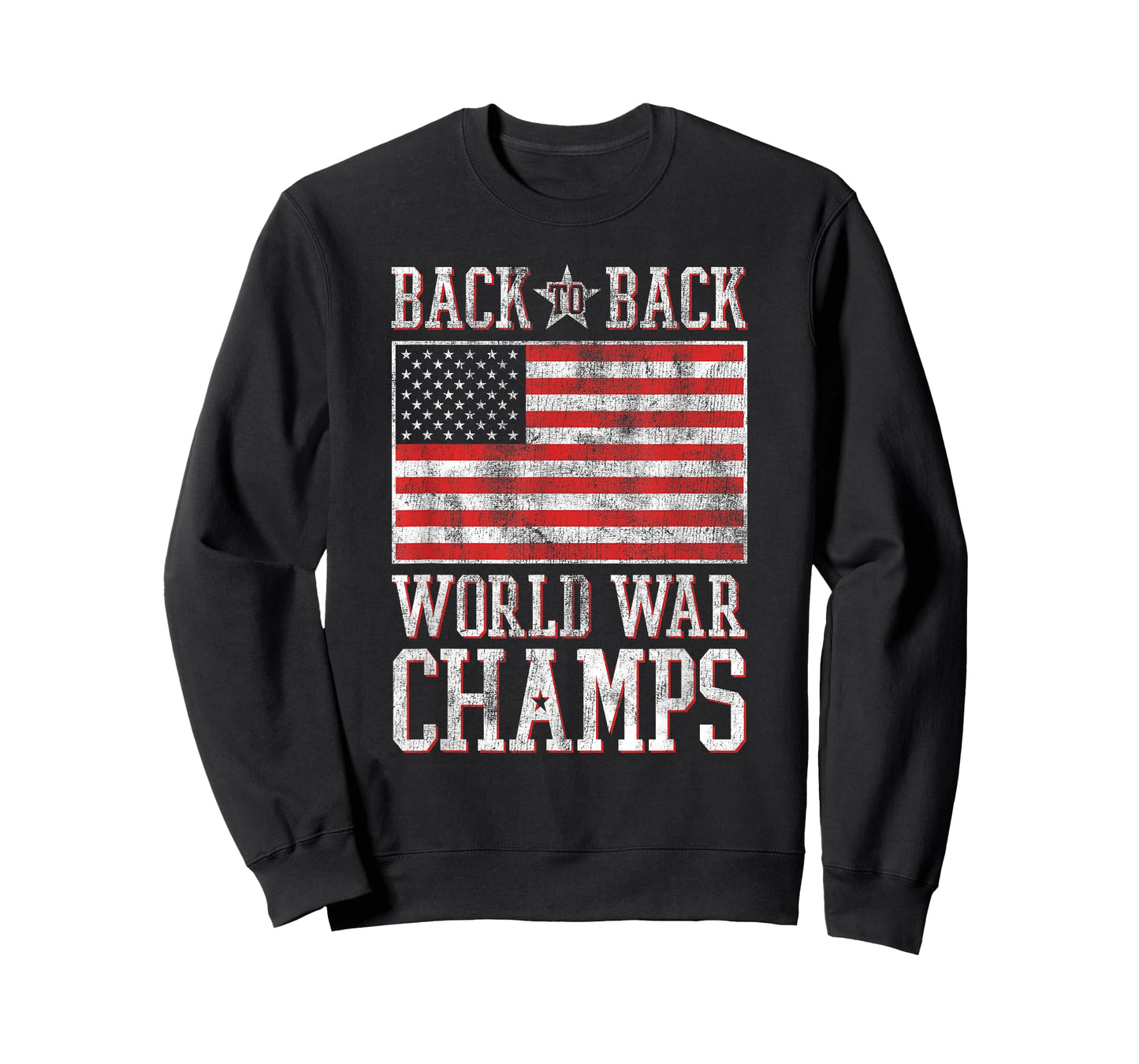Trendy Back to Back World War Champs American Flag T-Shirt