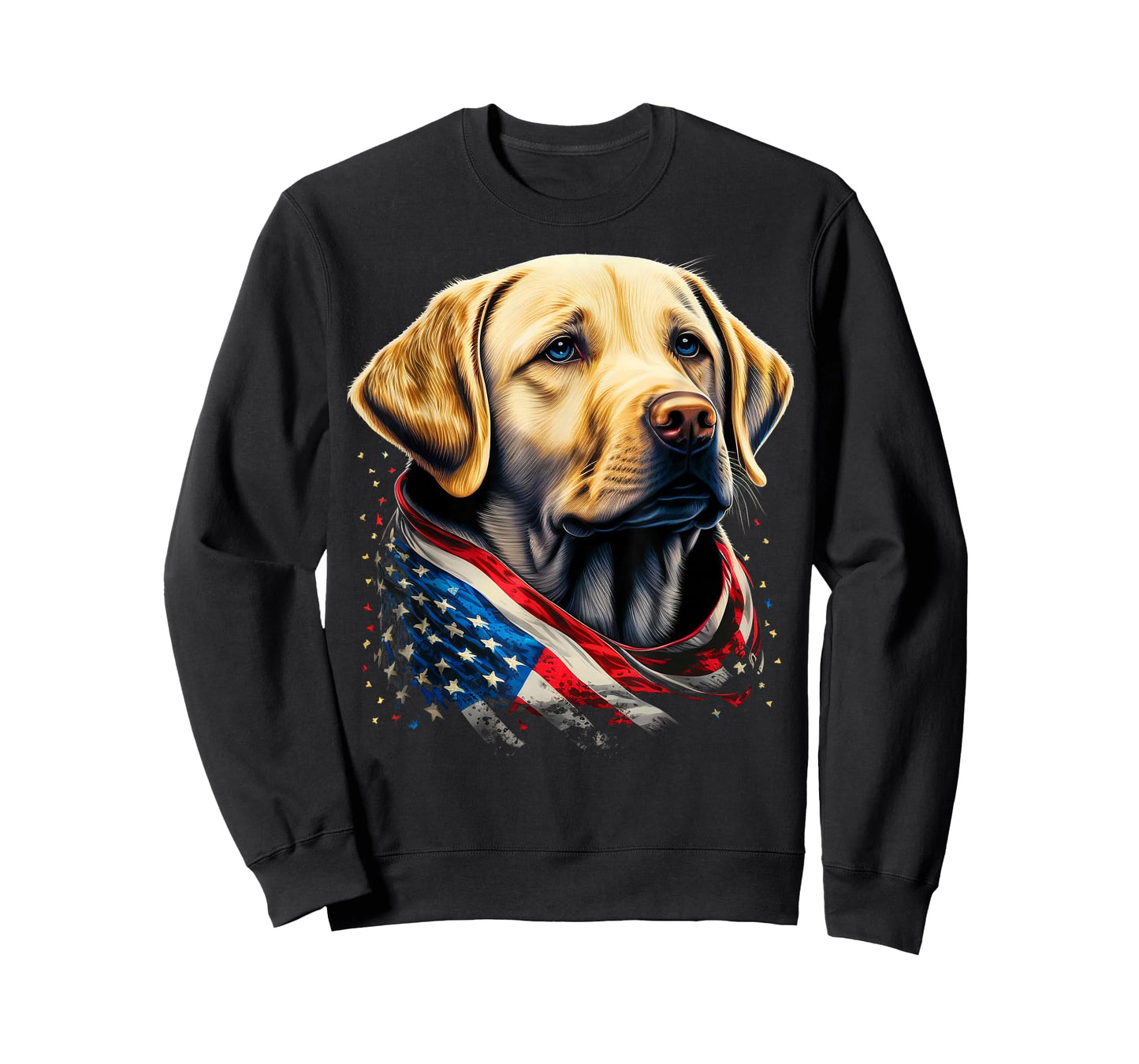 USA 4th Of July Yellow Patriotic American Labrador Retriever T-Shirt