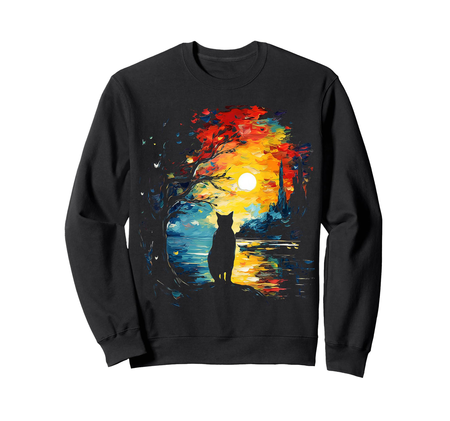 Cat Art Animal Painting Print Graphic Motif Cat T-Shirt