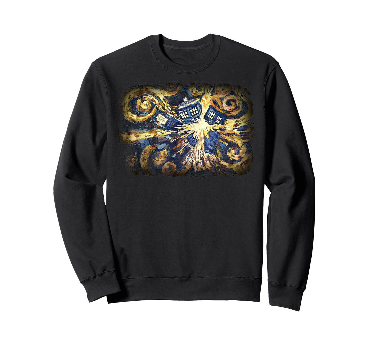 Art Tardis Van Gogh Time Travel Sci-Fi Fan T-Shirt