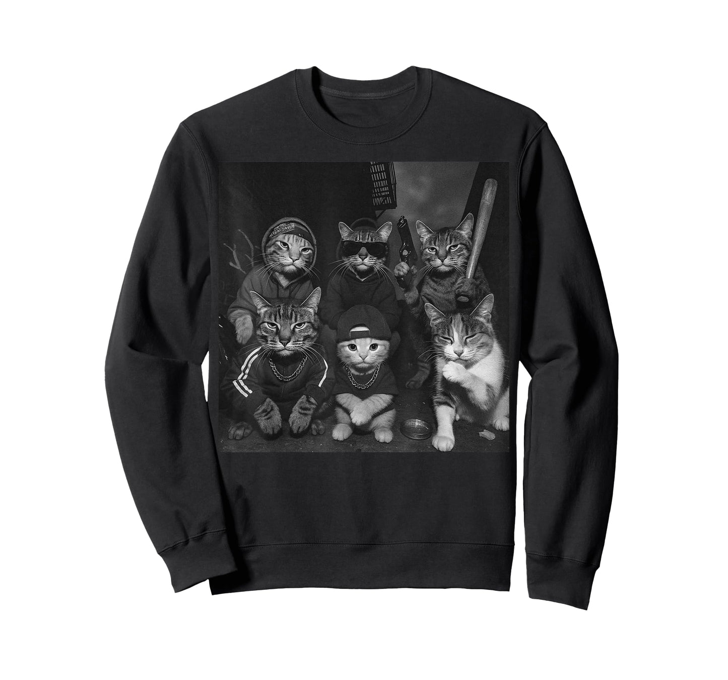 Gangster Cats Vintage Funny Kitty Gang Meme T-Shirt