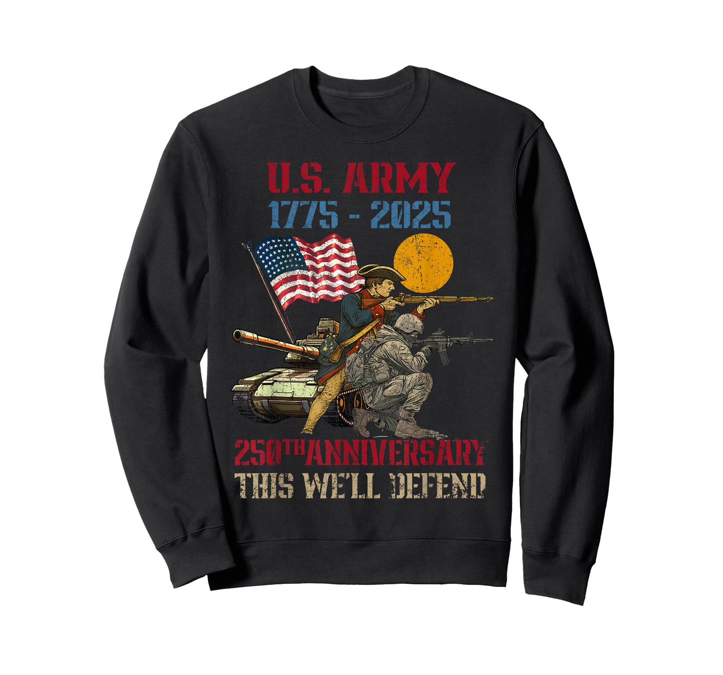 American Army 250th Anniversary Defending Liberty 1775 2025 T-Shirt