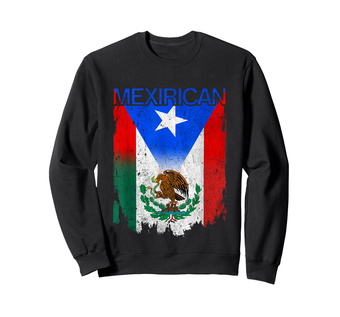 Mexican Mexican Flag Puerto Rico Flag Boricua T-Shirt