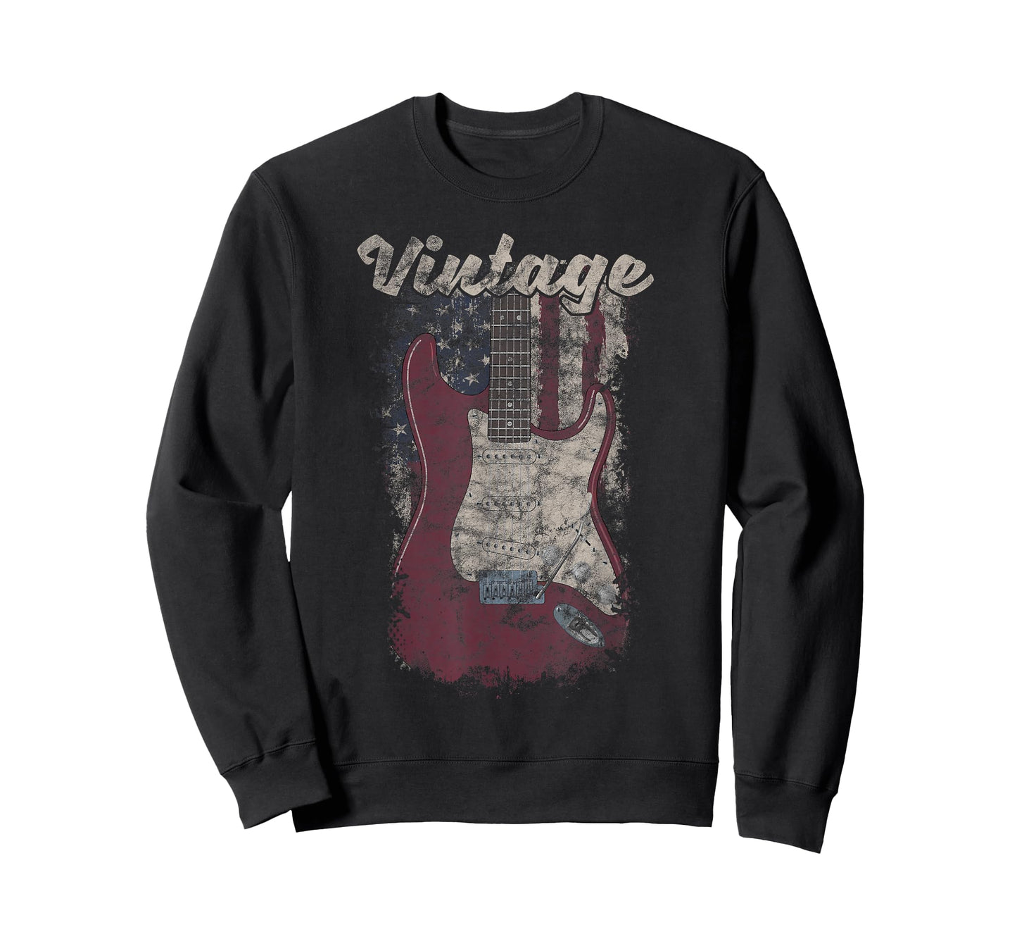 Vintage American Flag Guitar Player TShirt Guitarist Gift T-Shirt