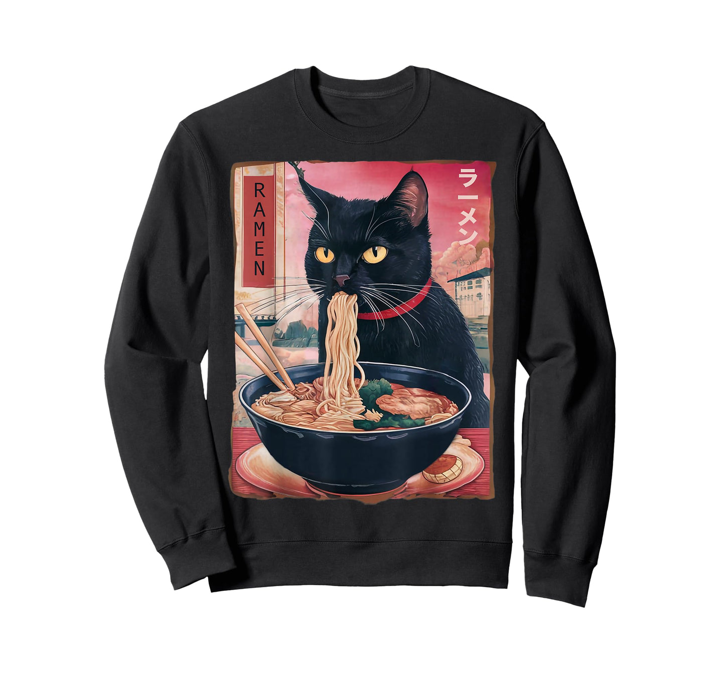 Cat Ramen Noodle Japanese Anime Kawaii Gifts Men Women Kids T-Shirt