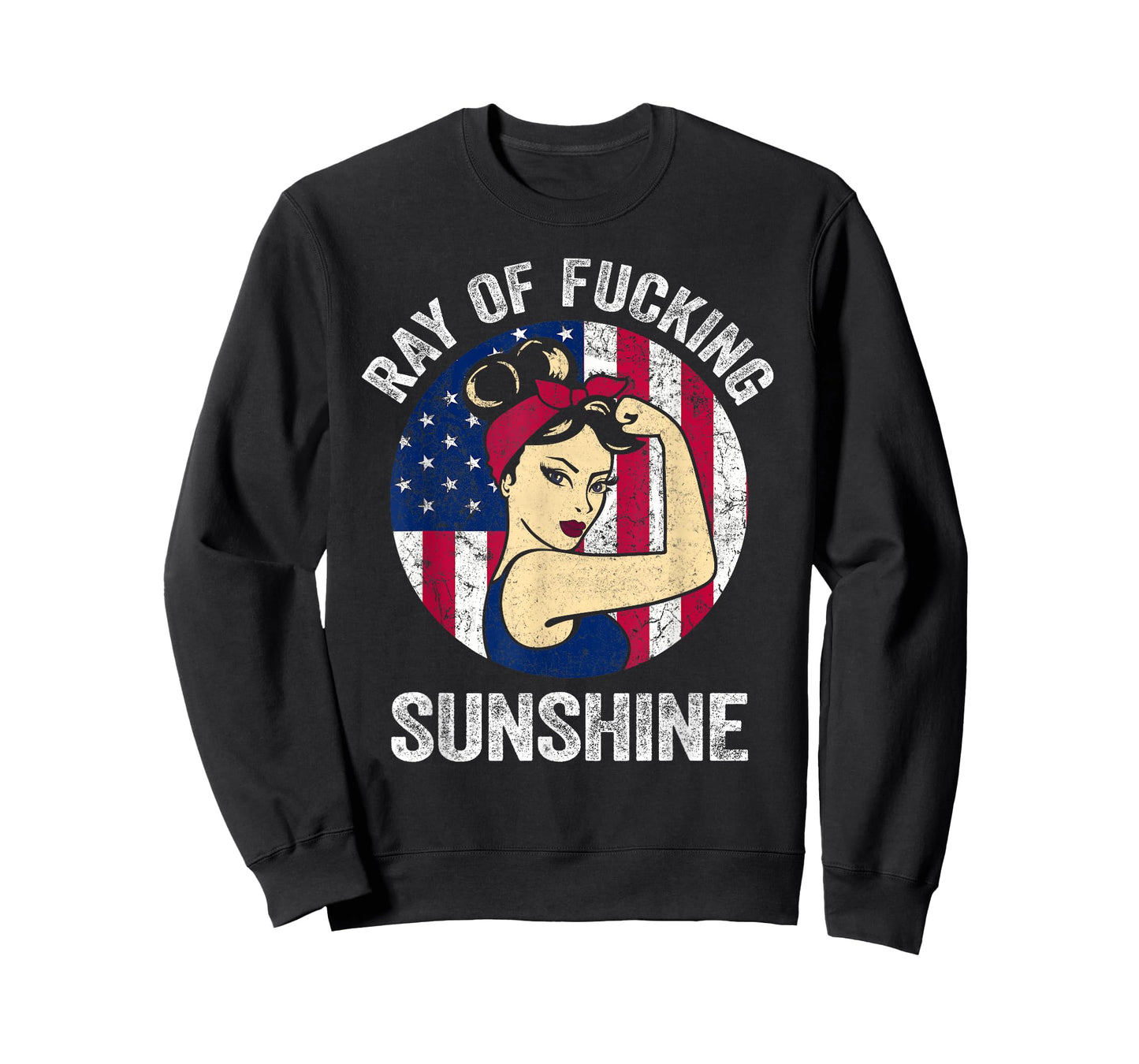 Just A Ray Of Fucking Sunshine Shirt US Flag Sarcastic T-Shirt