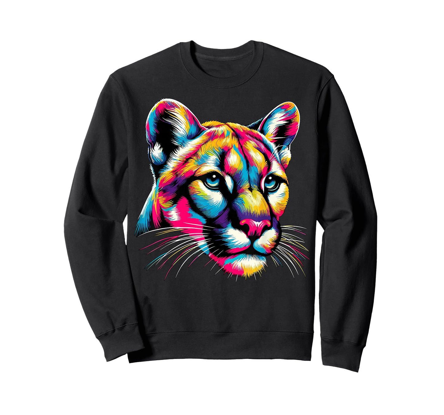 Colorful Puma Cougar Head T-Shirt