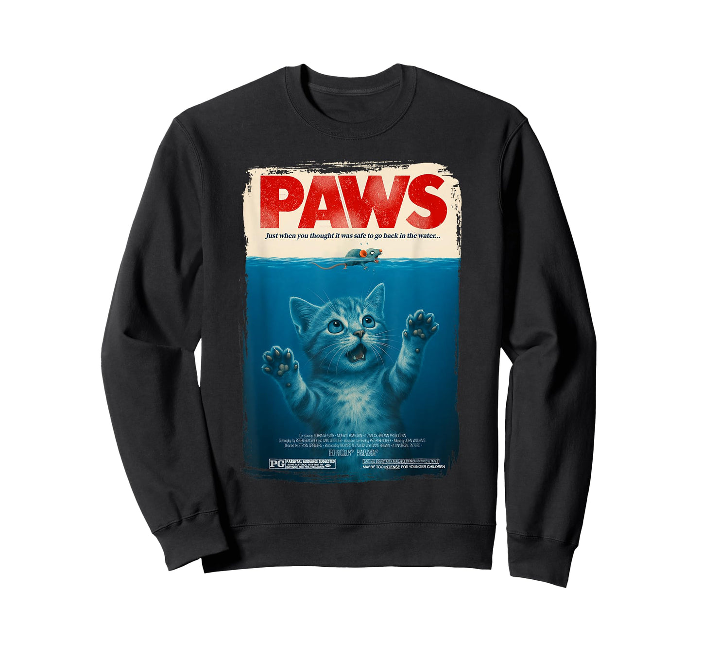Retro Vintage Kitten Cat Paws Tee - Funny PAWS Cat Men Women Kids T-Shirt