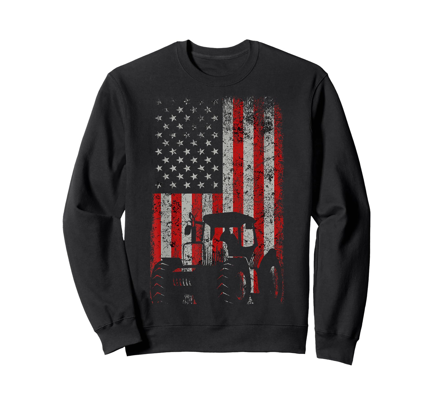 Retro American Flag Tractor Gift Men Women Tractor Farm T-Shirt Small
