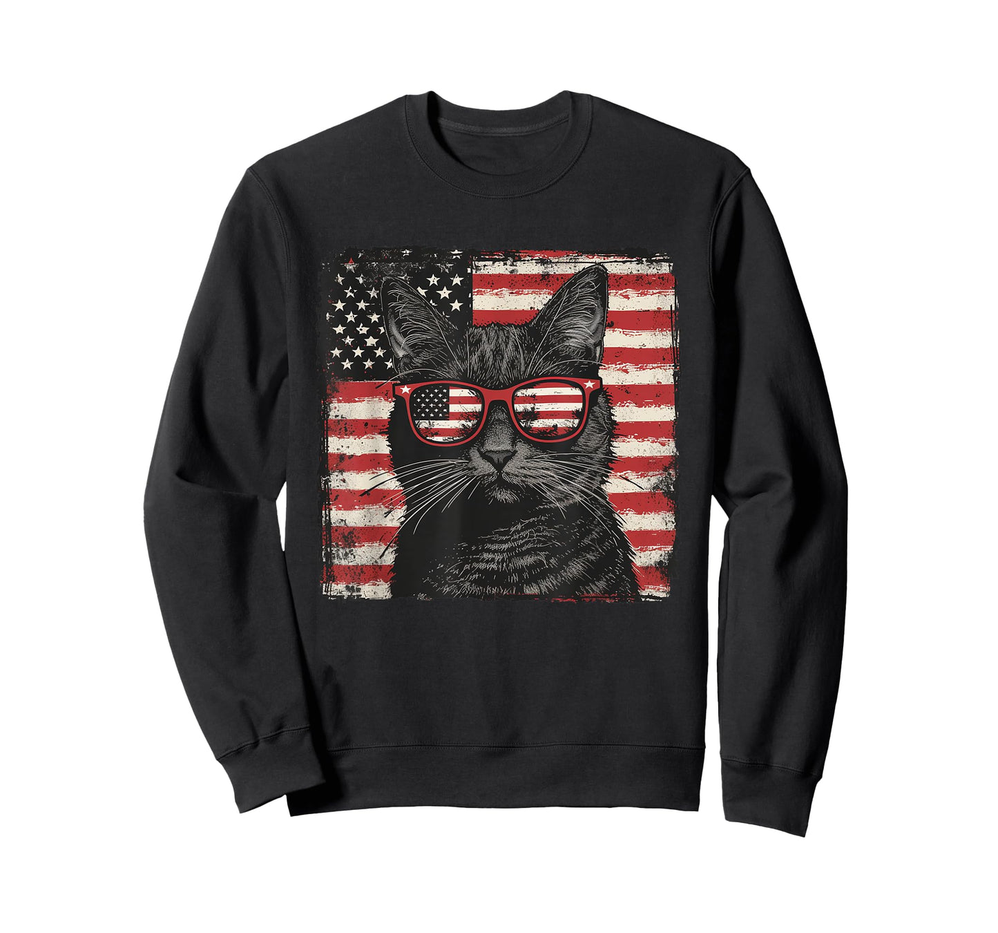 American Patriot Cat Shirt Fourth of July Lover T-Shirt