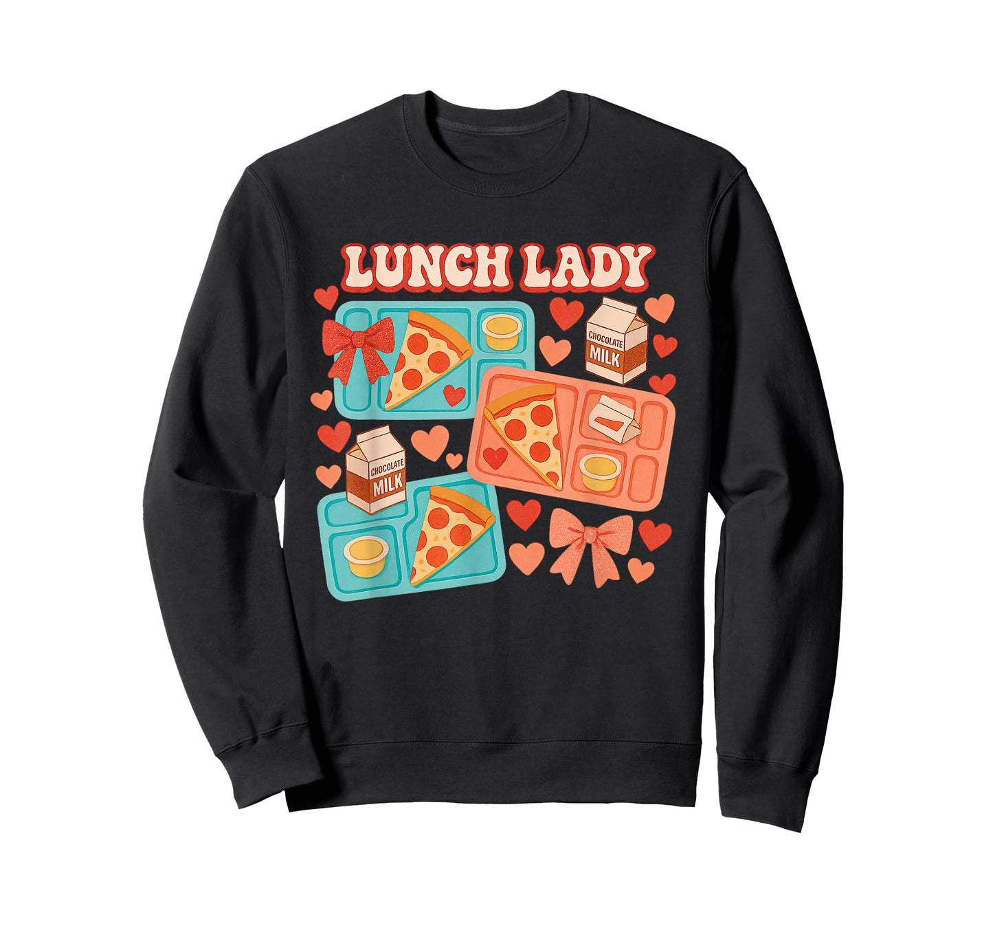 Cute Lunch Pizza Milk Lady Coquette Collage T-Shirt