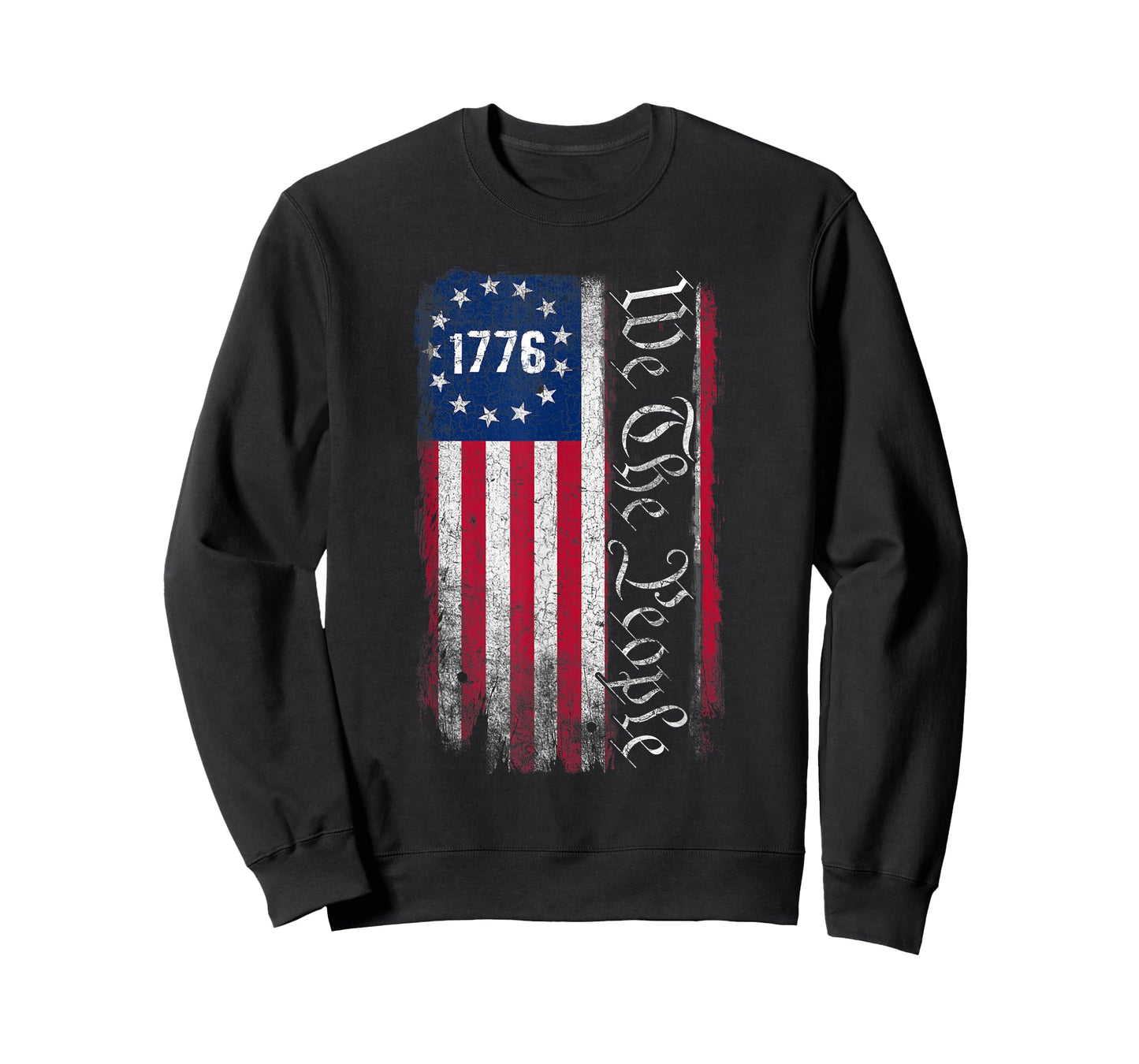 1776 We The People Betsy Ross 4th of July American Flag Men T-Shirt