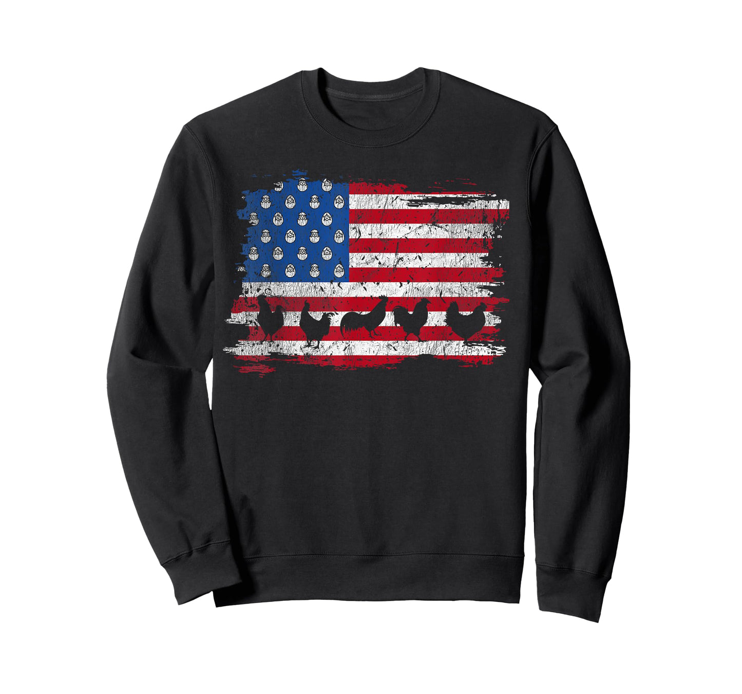 American Flag Chicken 4th Of July Farmer Farming Patriotic T-Shirt