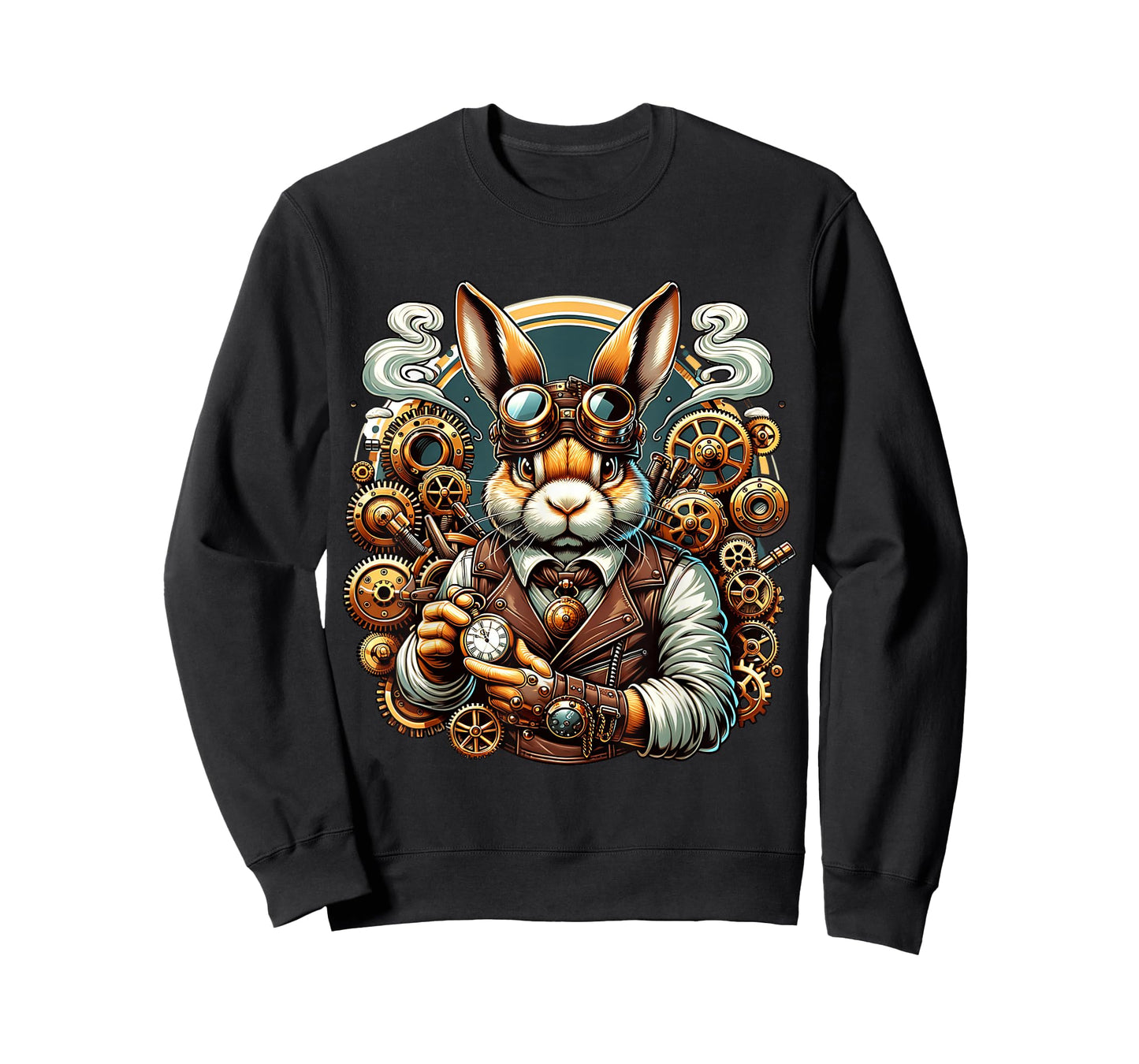 Adventure Rabbit with Gear Clock Movement T-Shirt