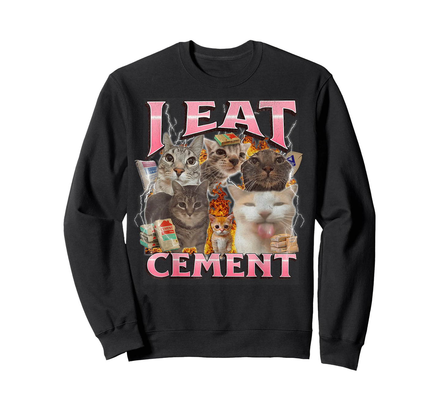 I Eat Cement Funny Cat Meme Internet Memes Funny Memes Gen-Z T-Shirt