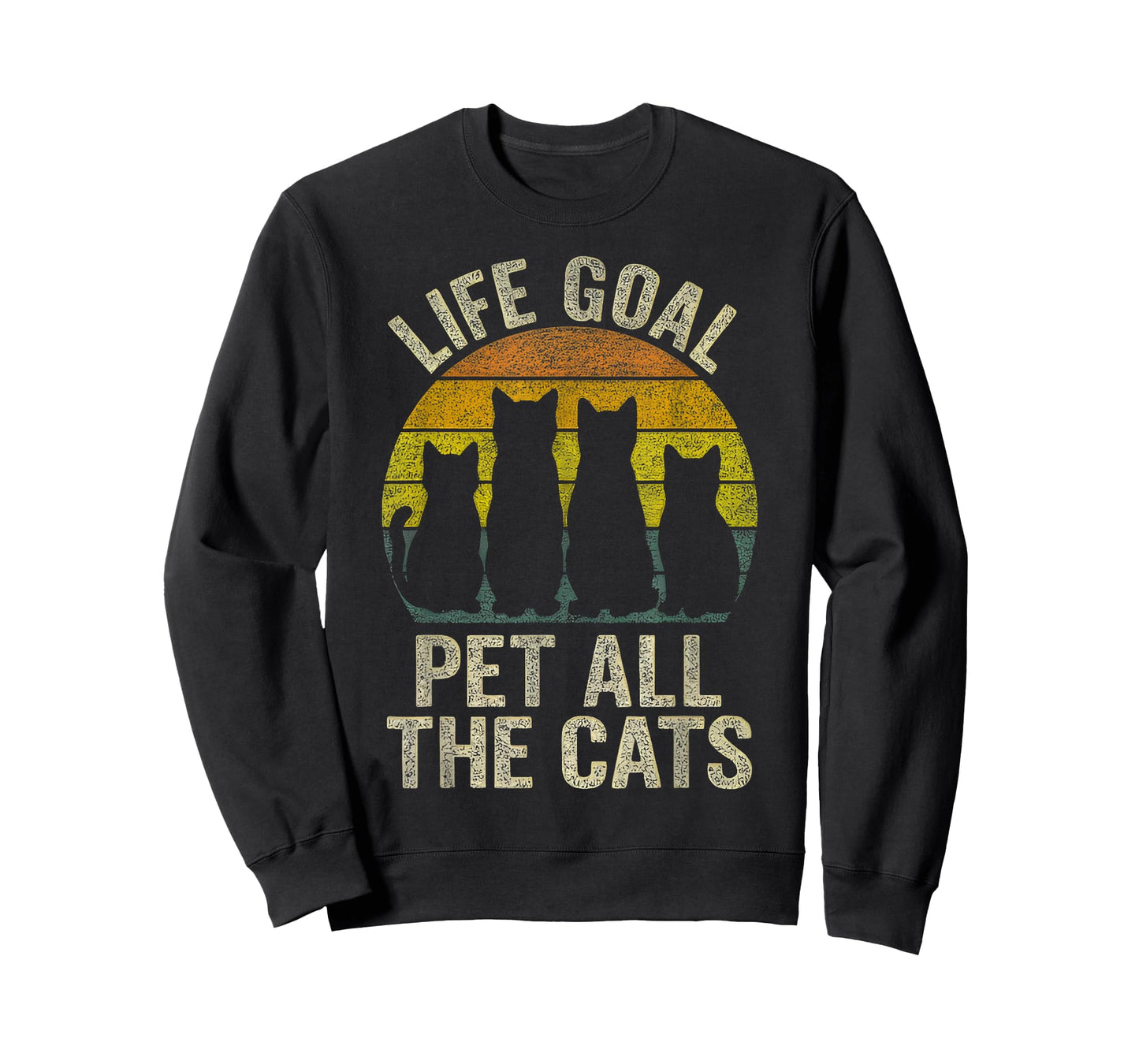 Life Goal Pet All The Cats tee for Kids Women Funny Cat T-Shirt