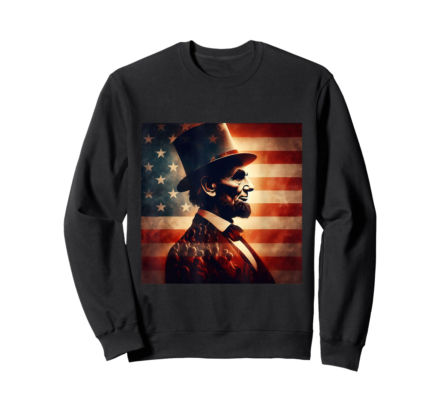 Abraham Lincoln 4th of July Independence Day American Flag T-Shirt