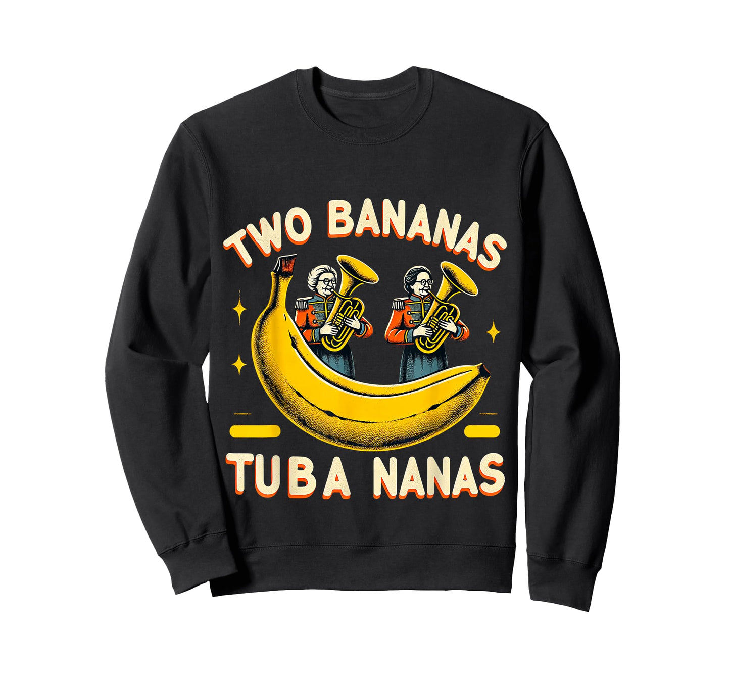 Two Bananas Tuba Nanas Marching Band Musician |- T-Shirt
