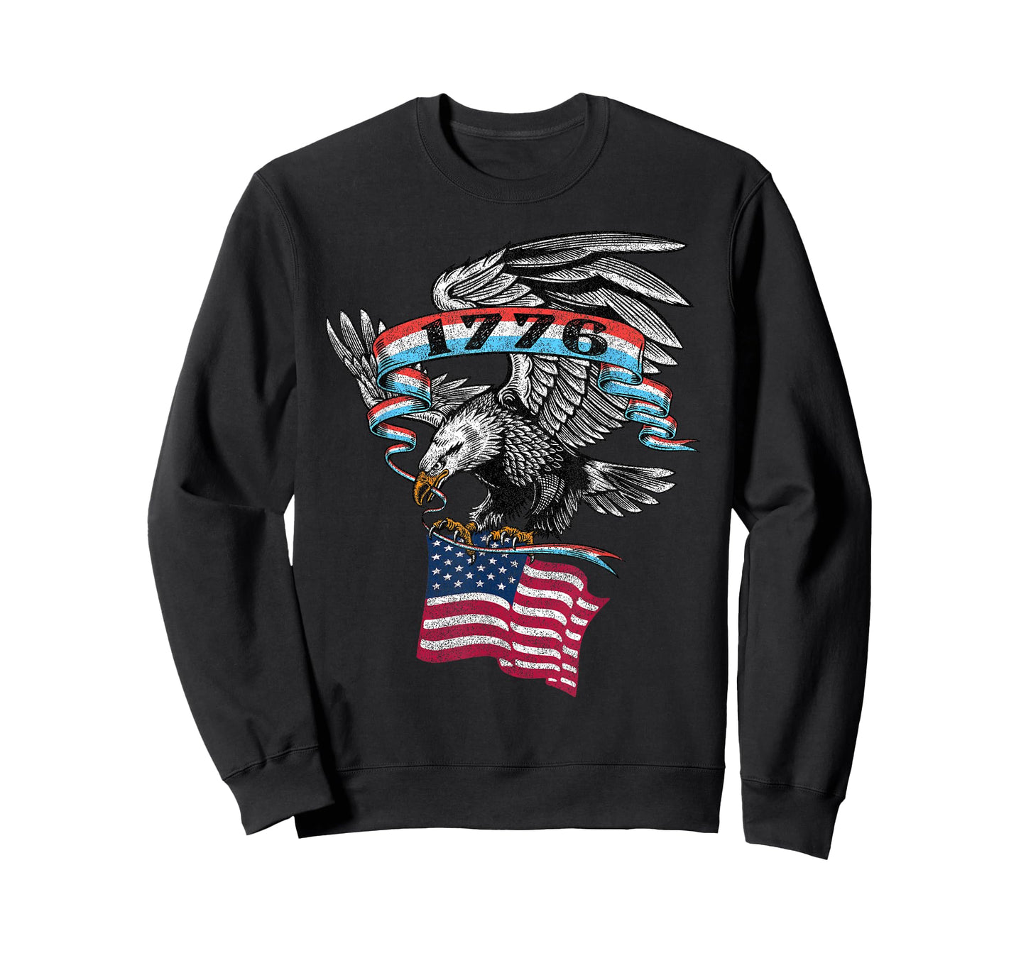 1776 American Flag USA Eagle Vintage Graphic T-Shirt