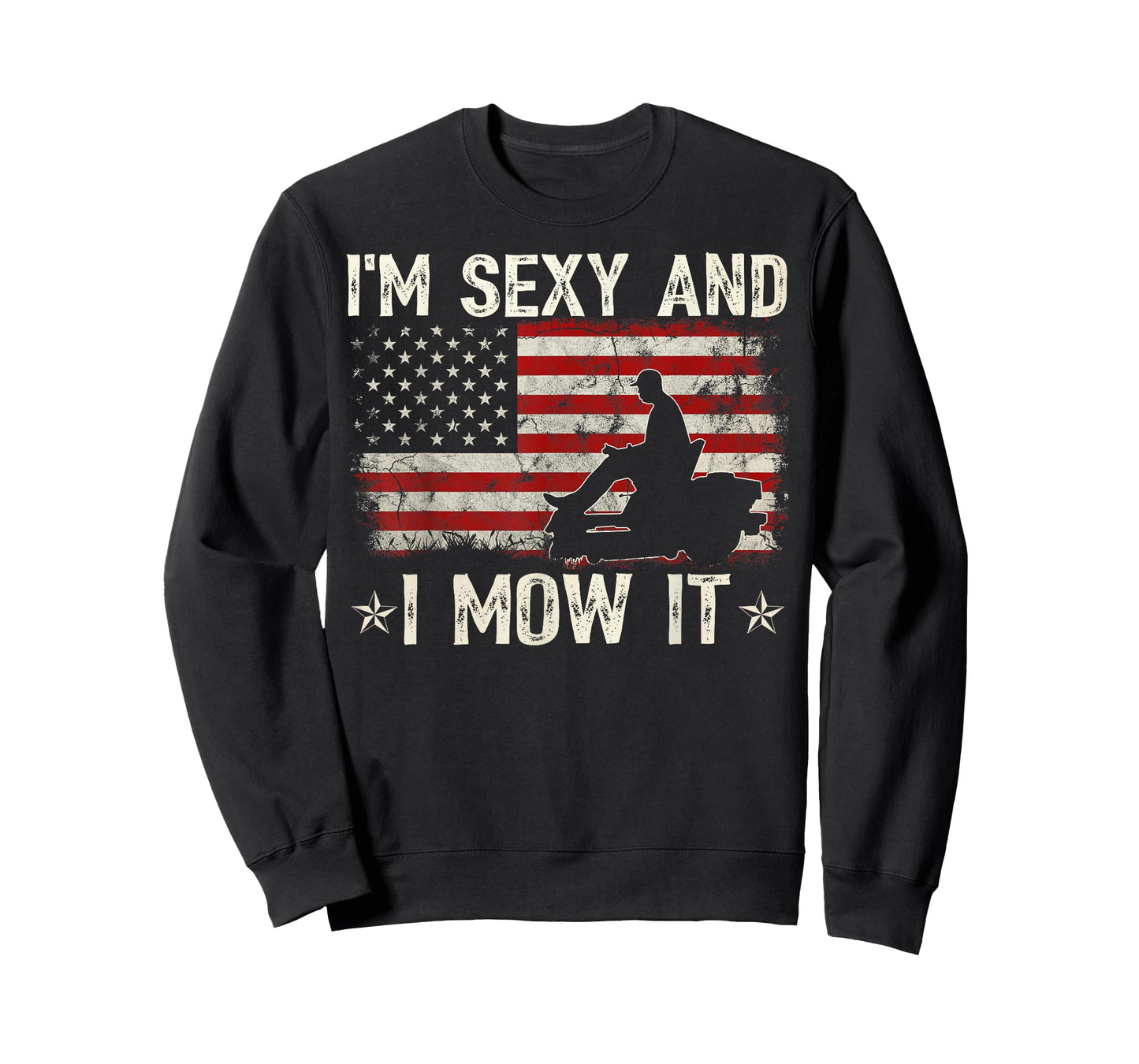 Lawn Mowing Shirt - Landscaping I'm Sexy and I Mow It Flag T-Shirt