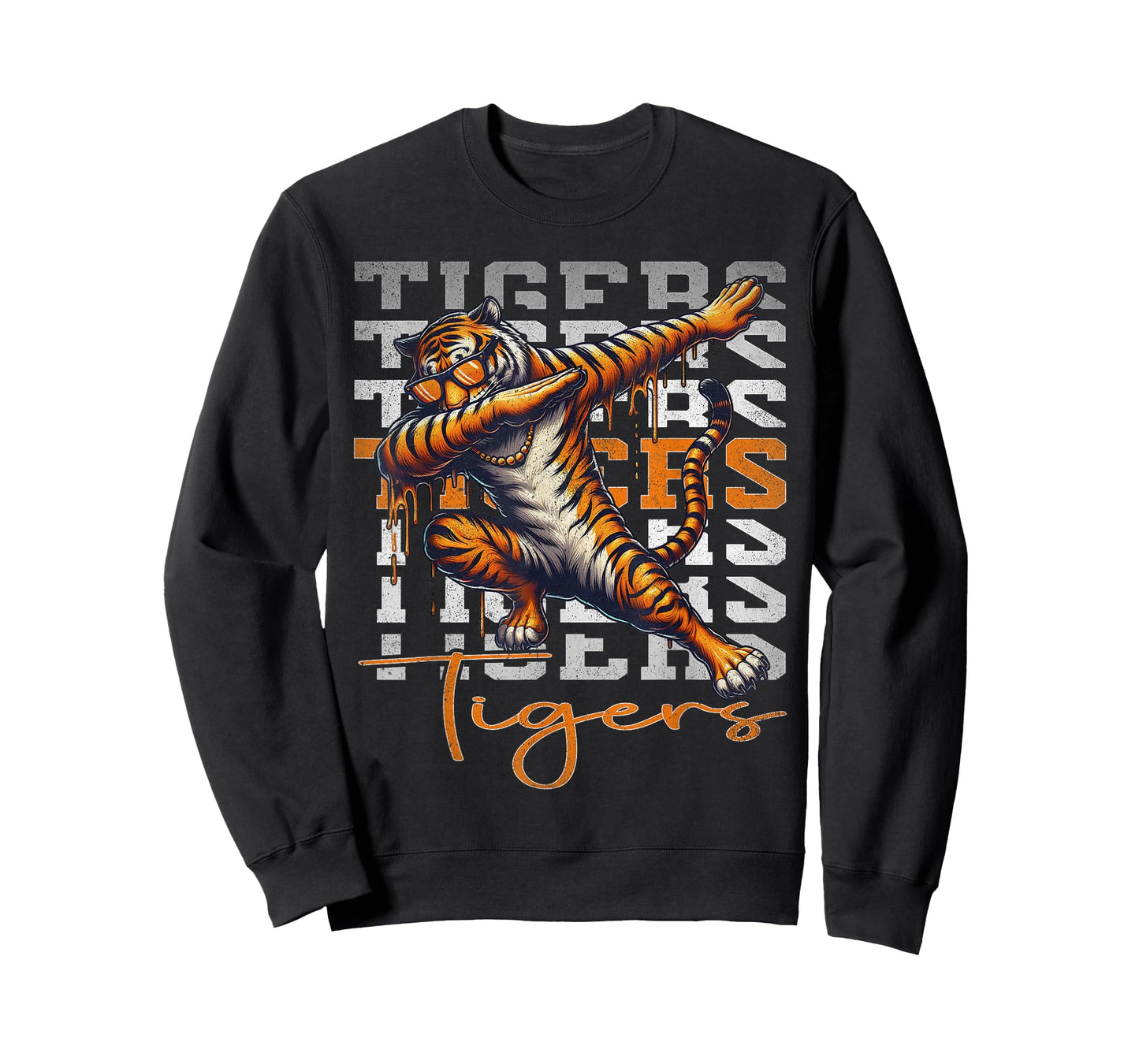 Vintage Graphic Tiger Drip Tiger Dabbing Men Women Kids T-Shirt