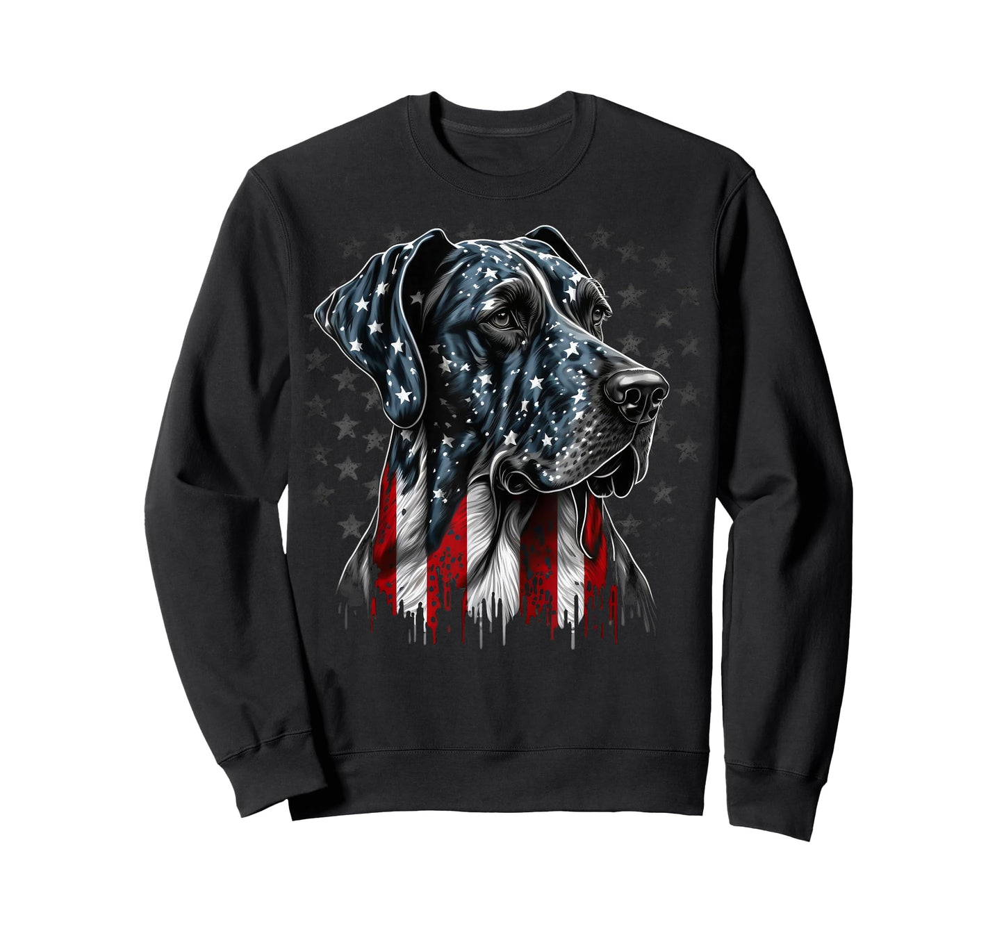 USA 4th Of July Great Dane on Patriotic American Great Dane T-Shirt