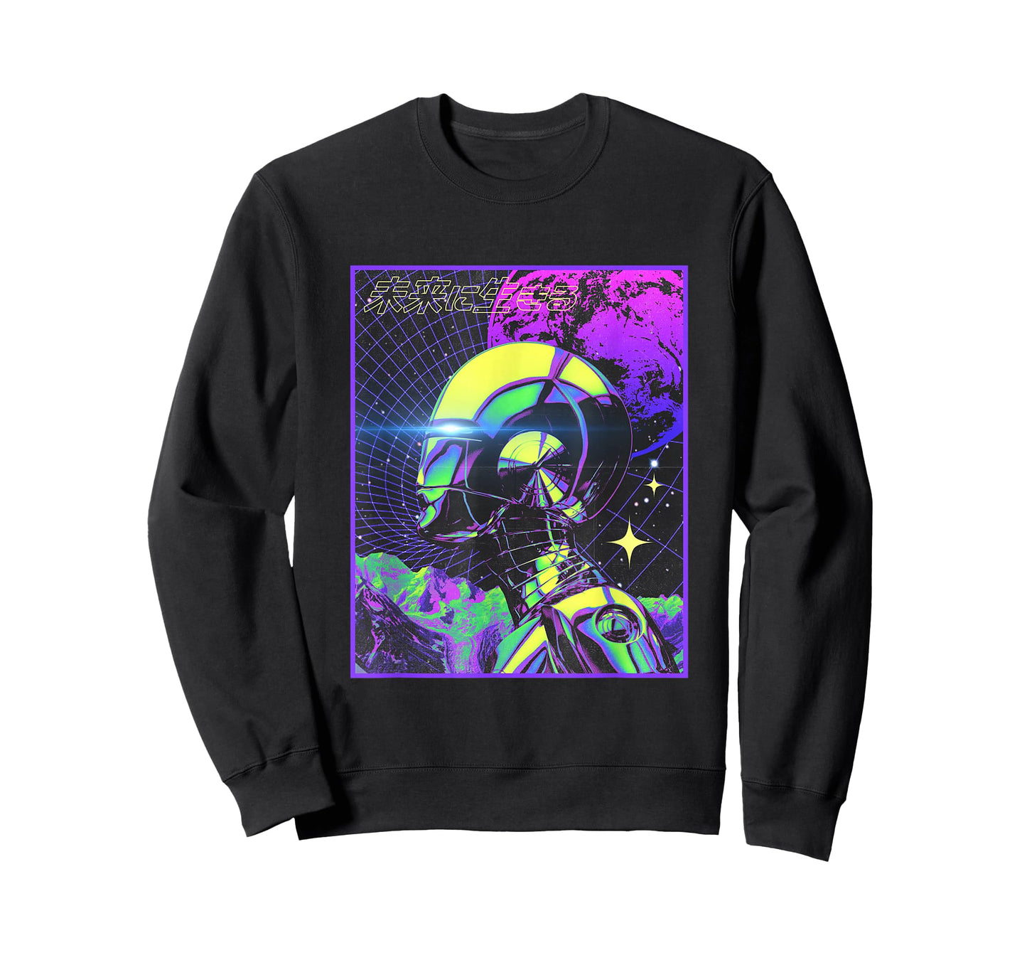 Cyberpunk Tshirt Japanese Futuristic Robot Sci-Fi Vaporwave T-Shirt