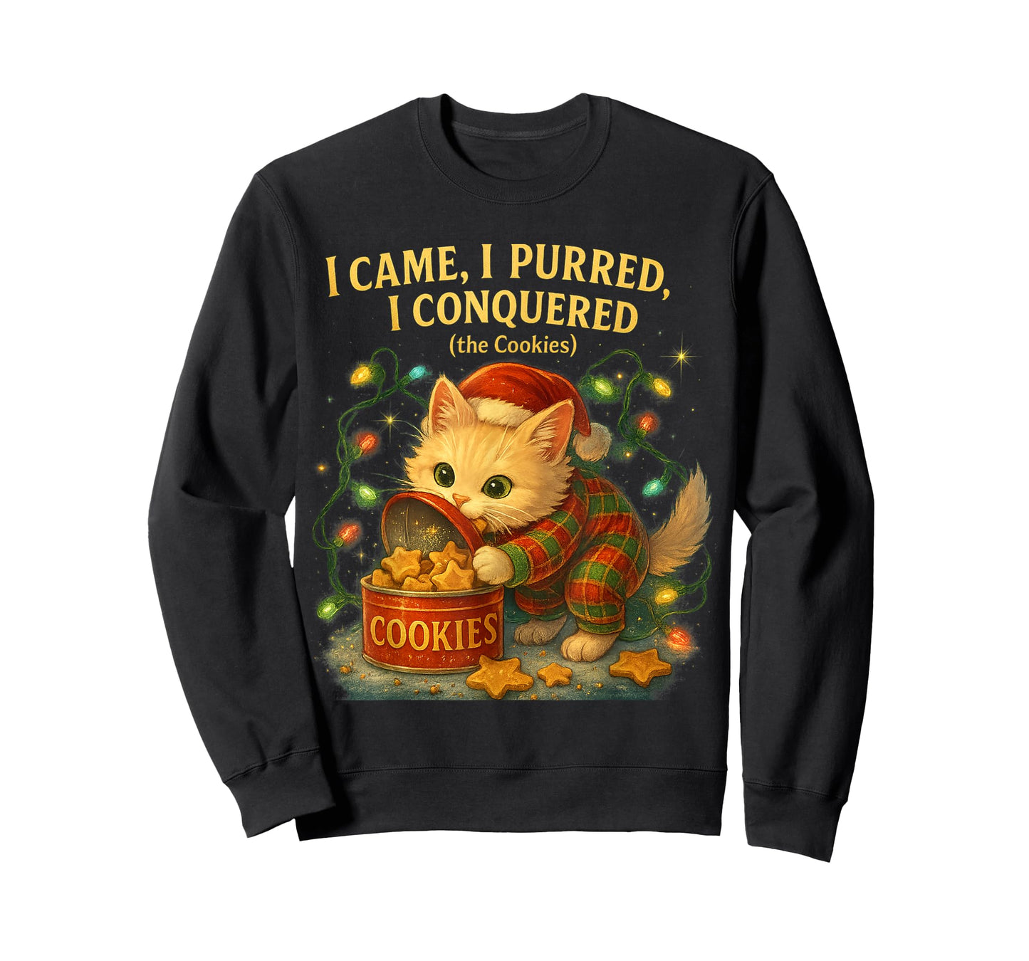 I Came I Purred I Conquered Funny Cat Design T-Shirt
