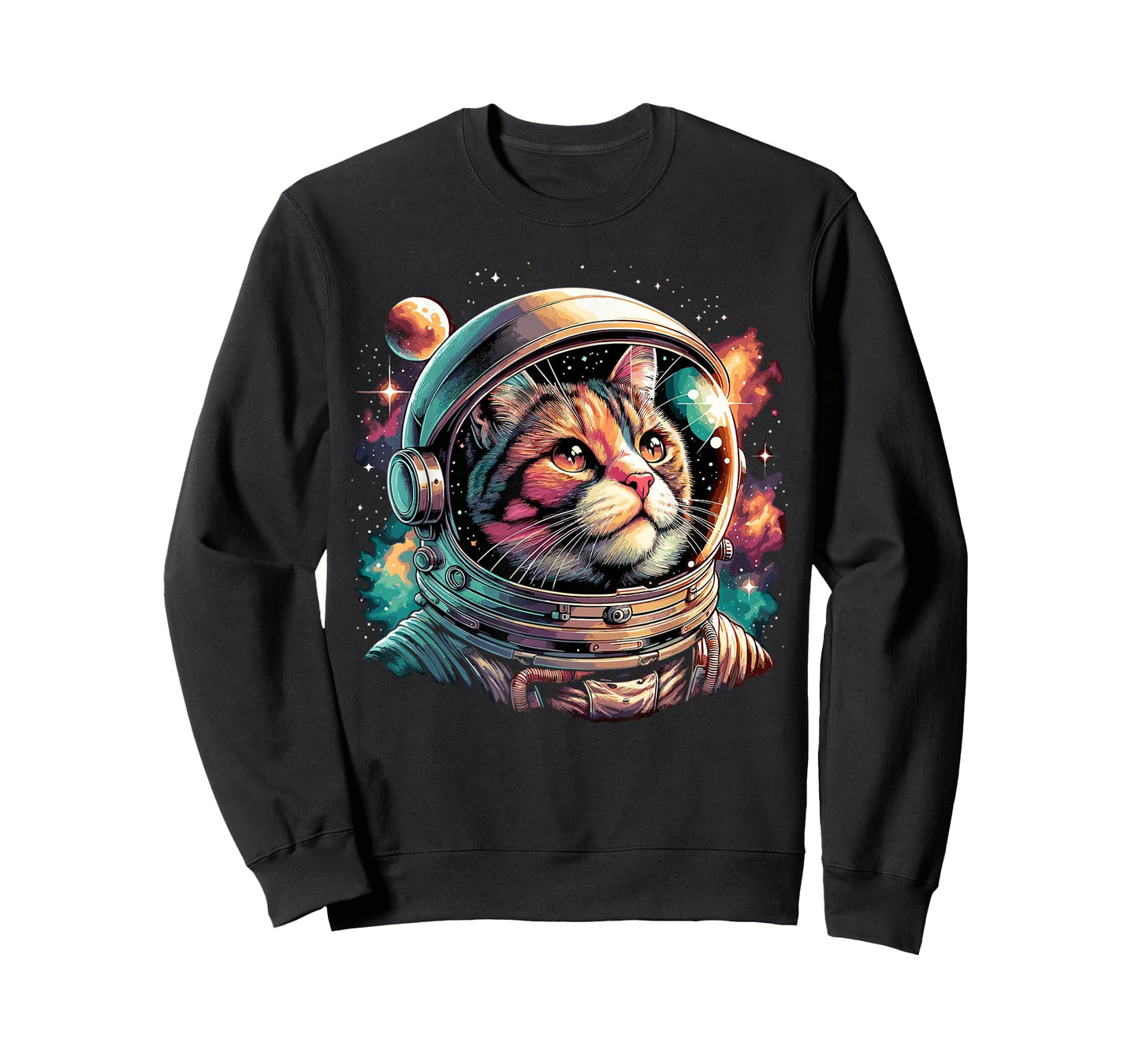 Galaxy Astronaut Cat Space T-Shirt