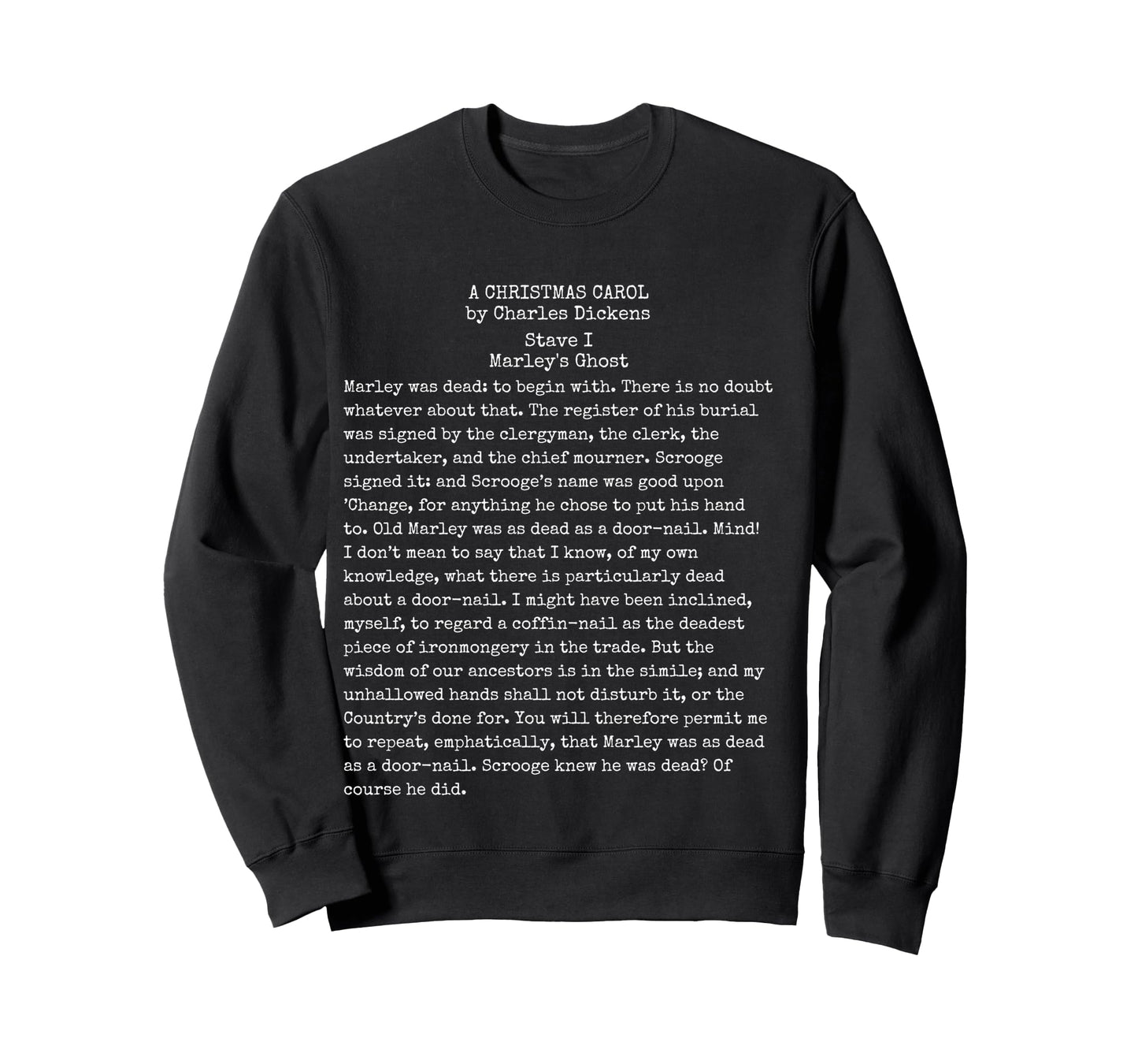 A Christmas Carol Charles Dickens Book Reader Gift Long Sleeve T-Shirt