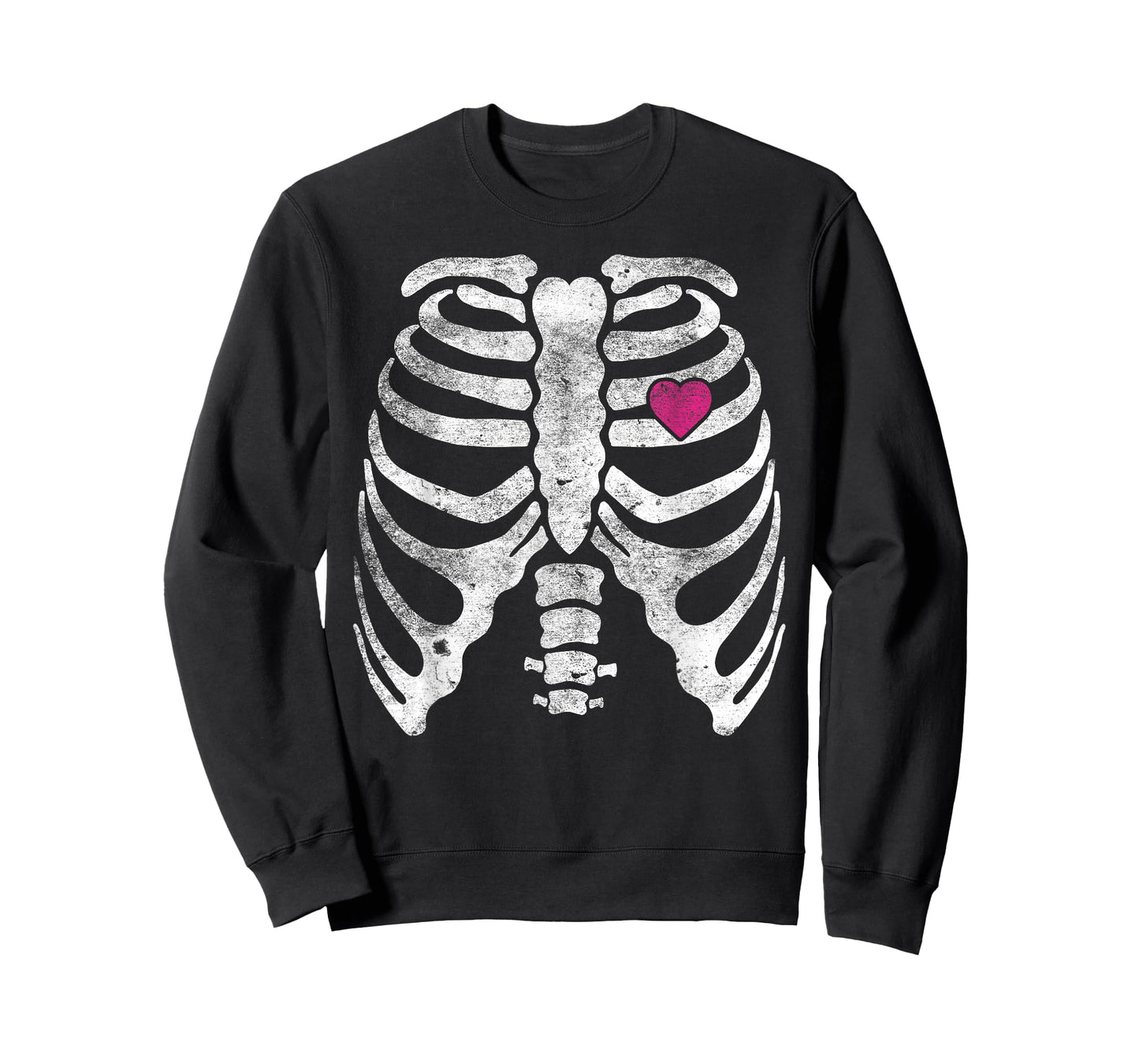 Skeleton Heart Rib Cage X-Ray Adult Kids Funny Halloween T-Shirt