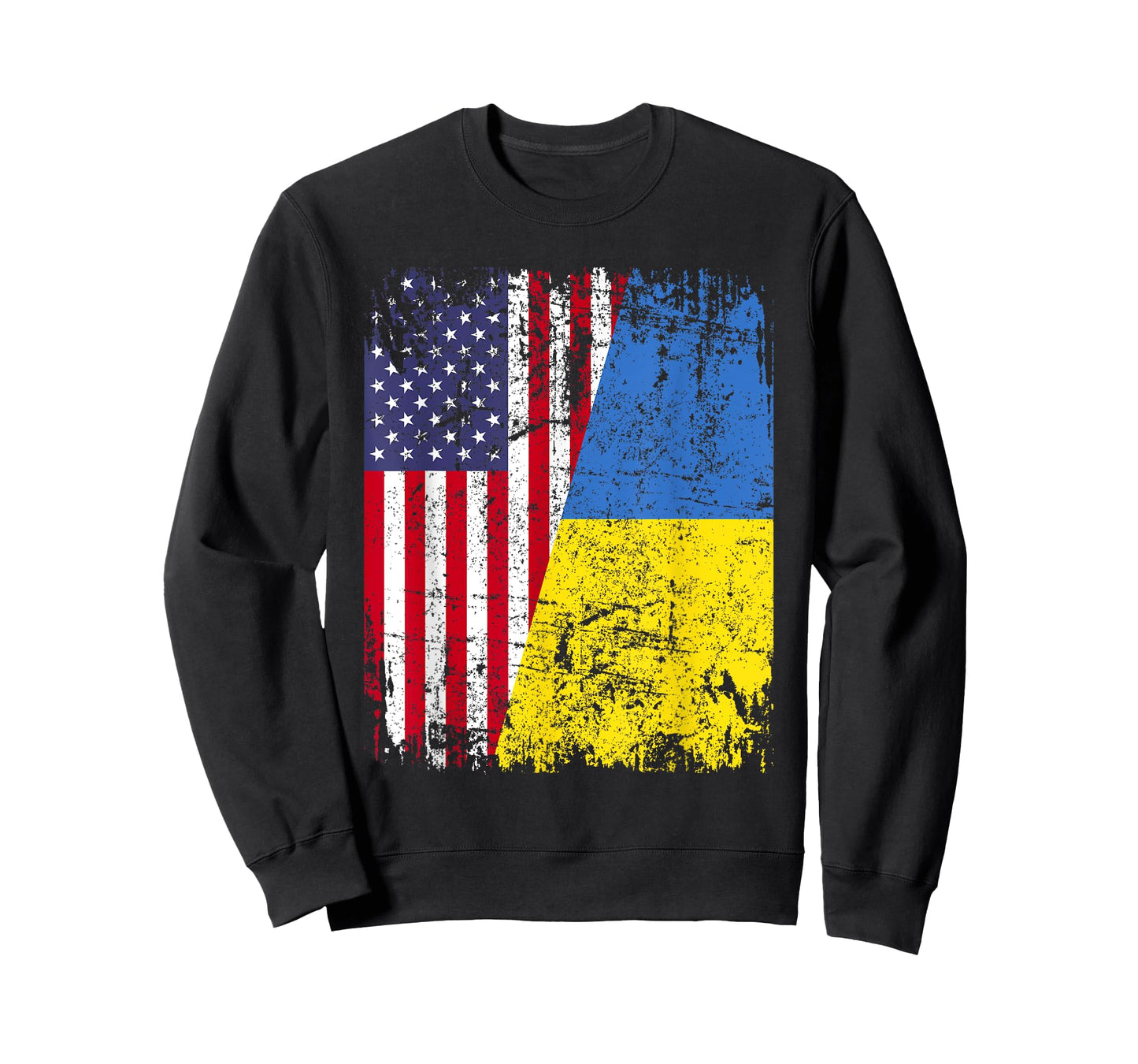 UKRAINIAN ROOTS | Half American Flag | UKRAINE T-Shirt