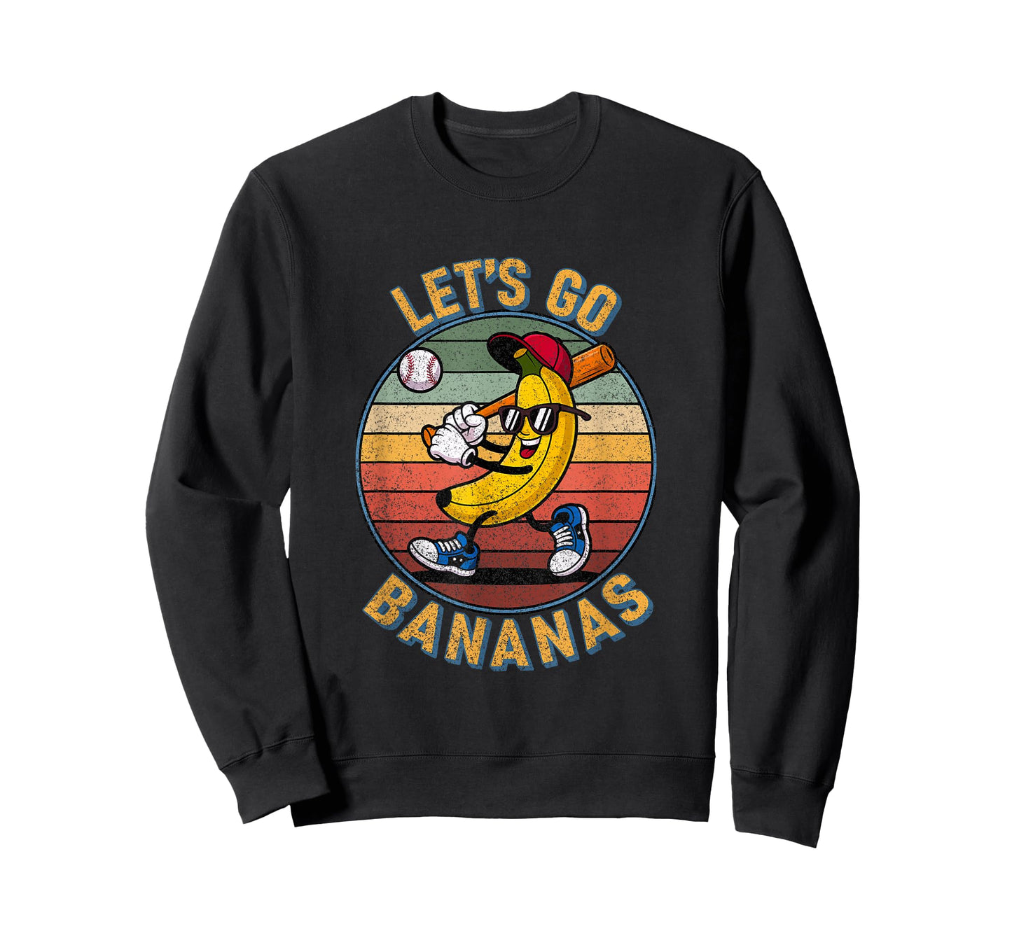 Let's Go Bananas Funny Banana Fruit Baseball Sport Lover T-Shirt
