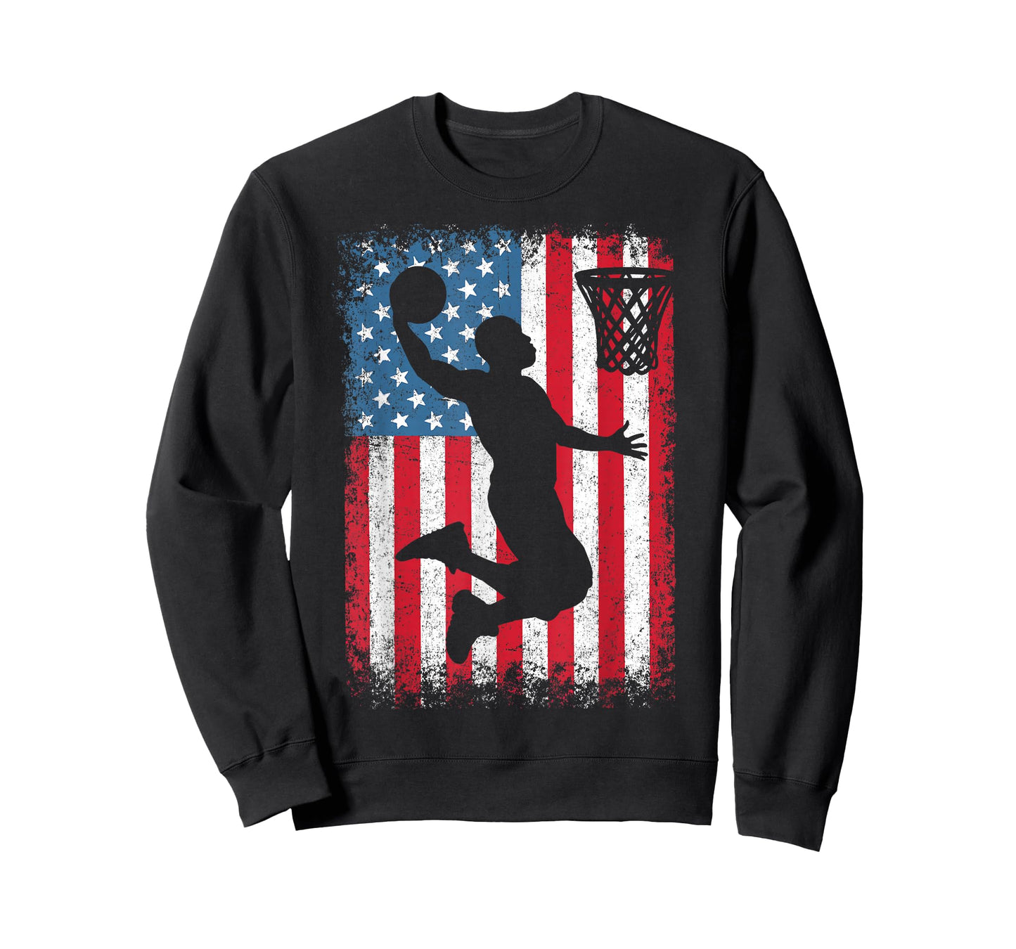 American Patriotic Basketball 4th of July USA Flag Men Boys T-Shirt
