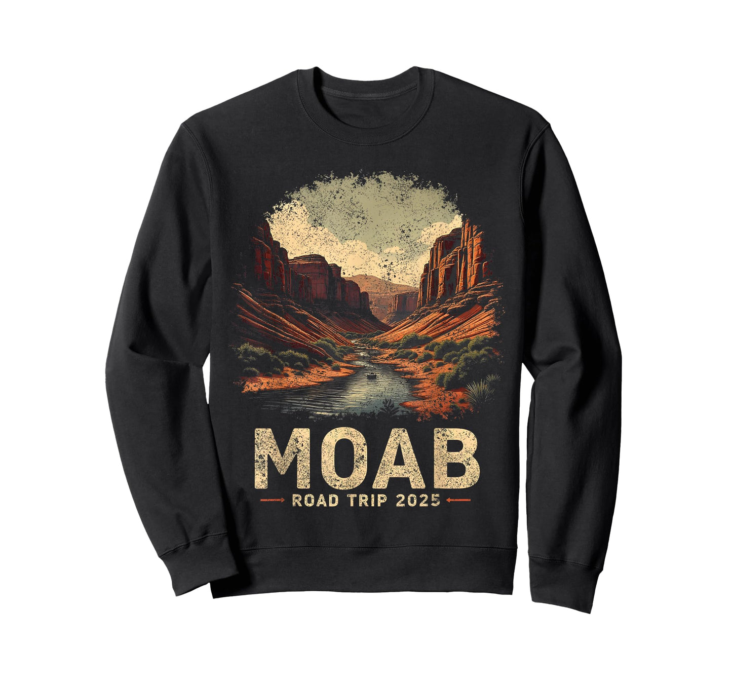 Moab Arches Family Road Trip 2025 Vintage Moab Nature Utah T-Shirt