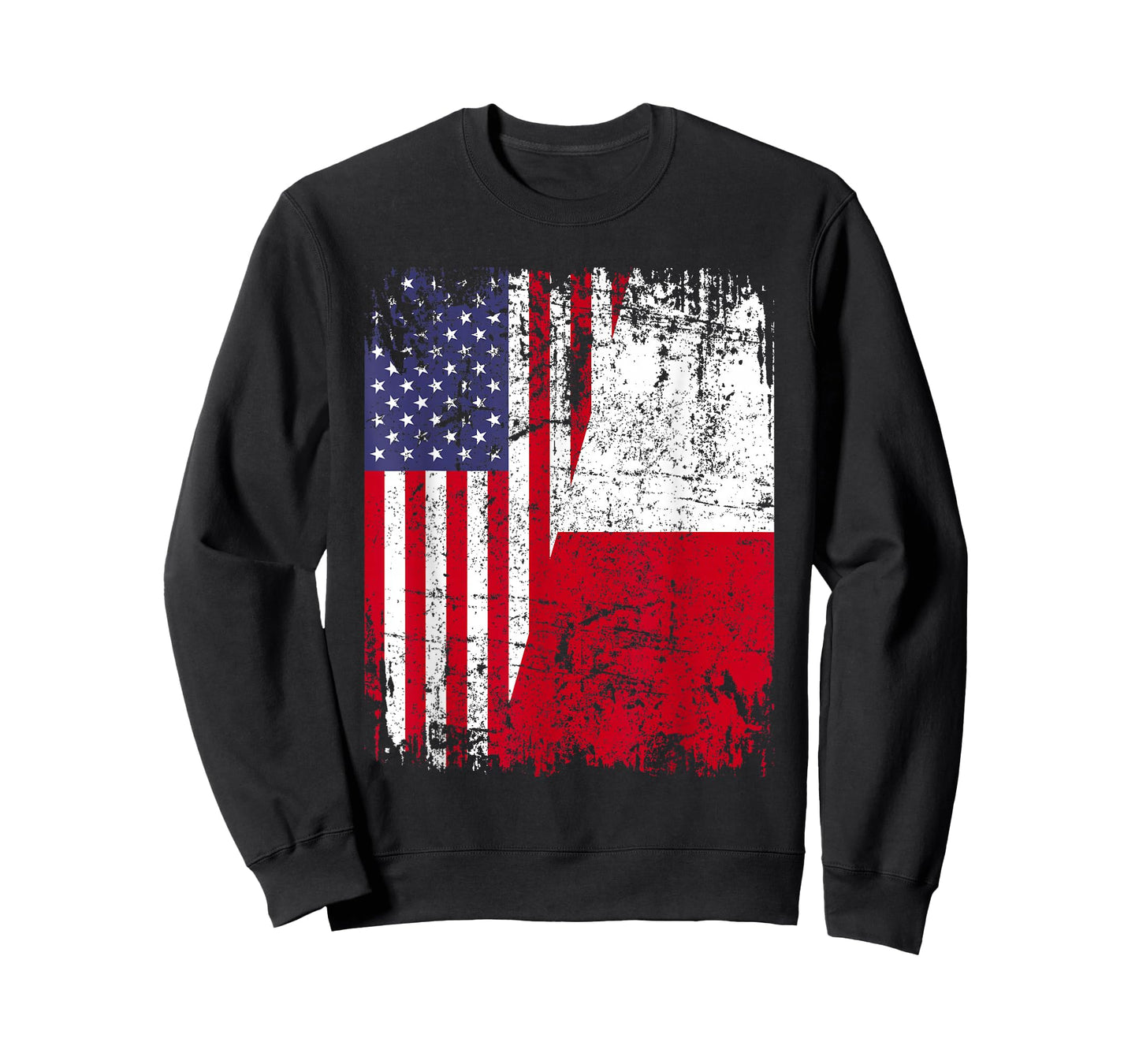 POLISH ROOTS | Half American Flag | USA POLAND FLAG T-Shirt