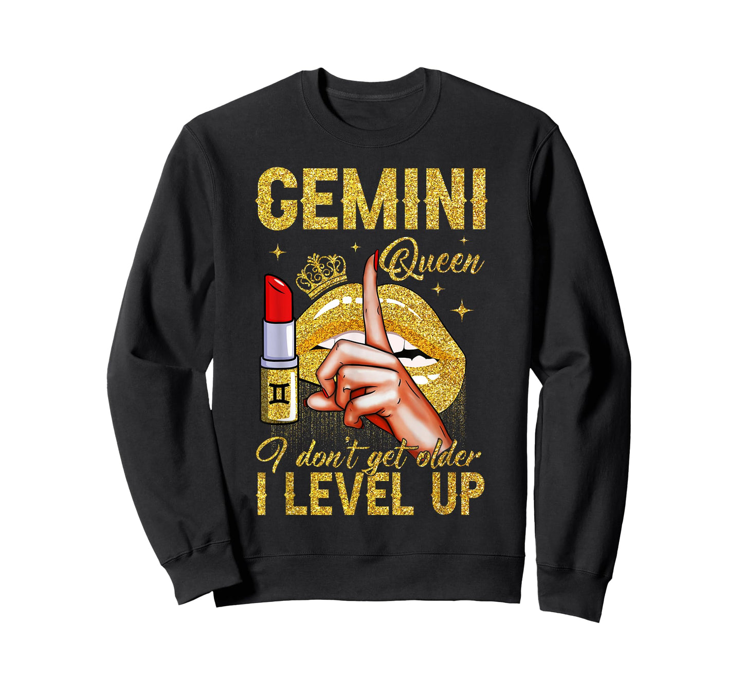 Gemini Queen I Level Up It's My Birthday Zodiac Sign T-Shirt