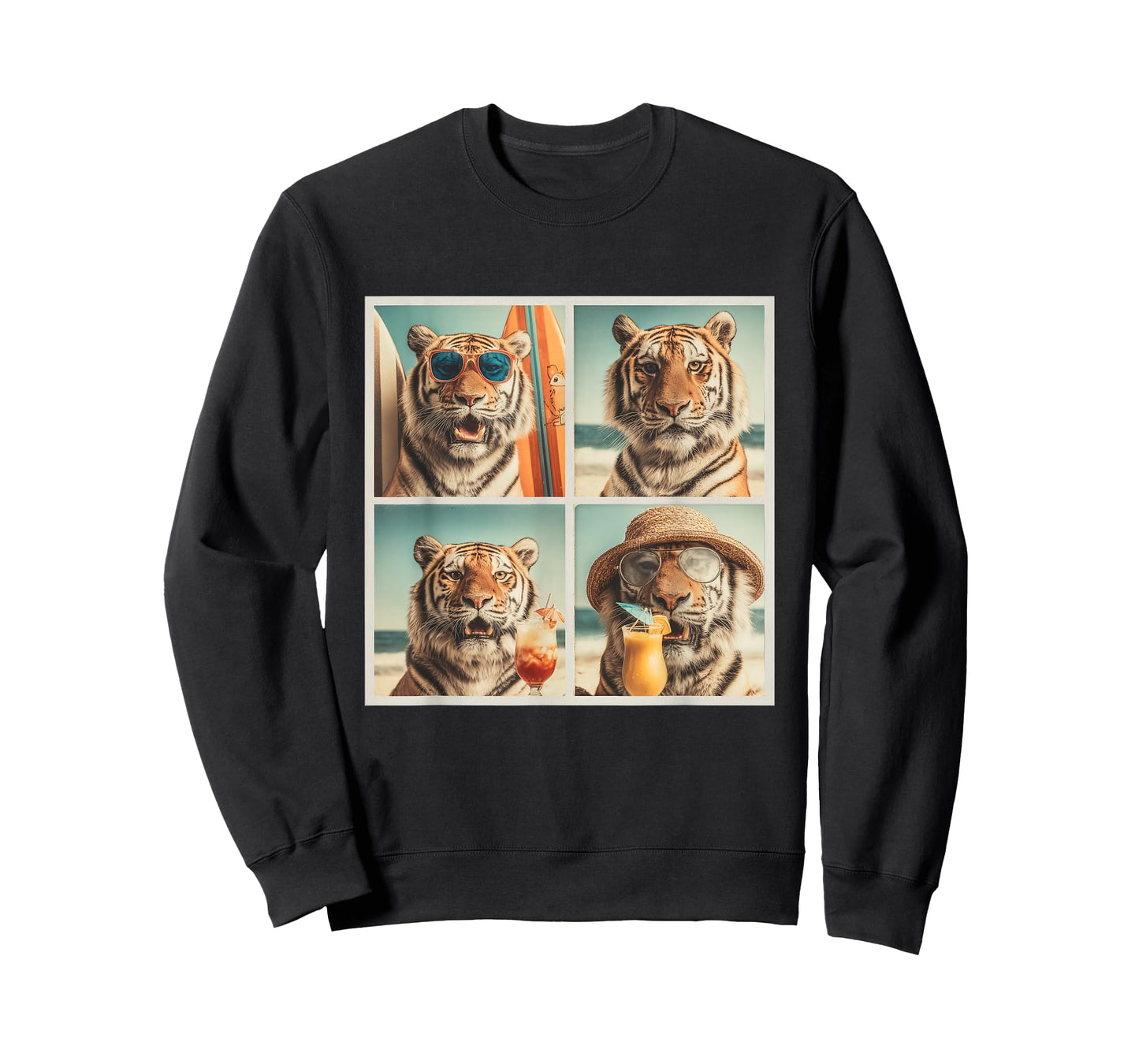 Cool Tigers with Sunglasses Animal Vacation Beach Summer T-Shirt