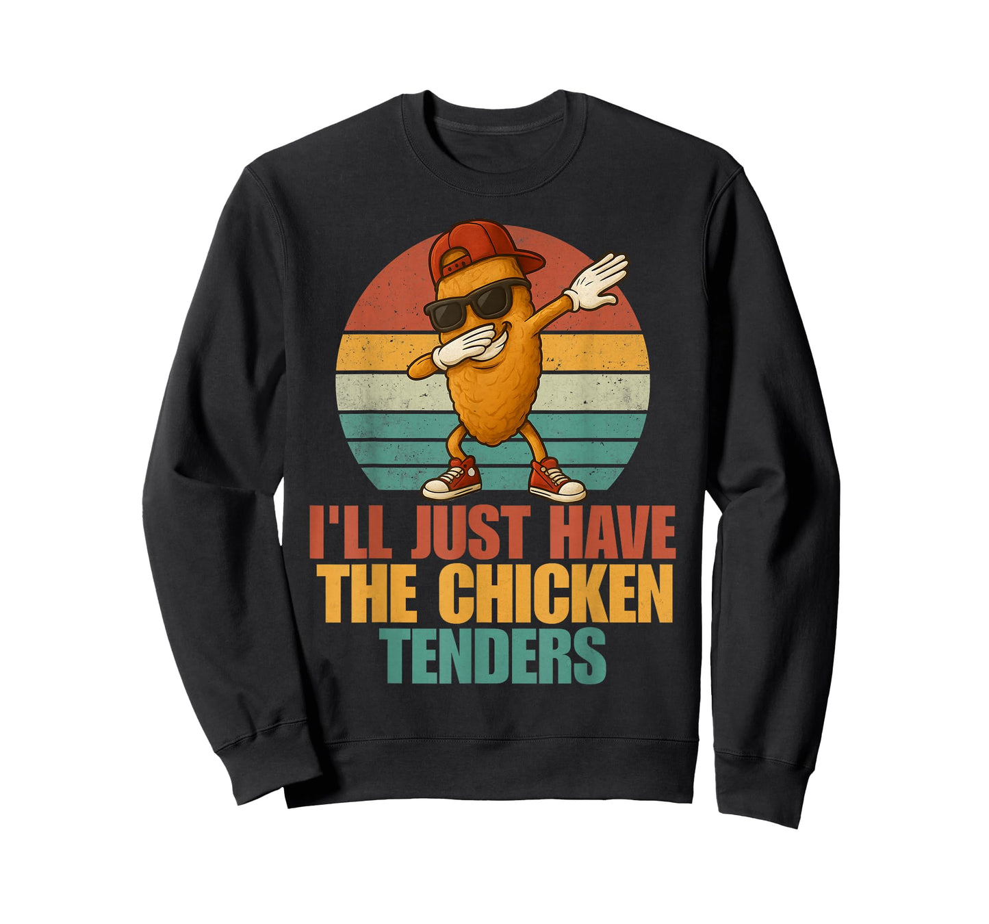 Funny Dabbing Chicken Tenders Bruh Boys Kid Retro Fast Food T-Shirt