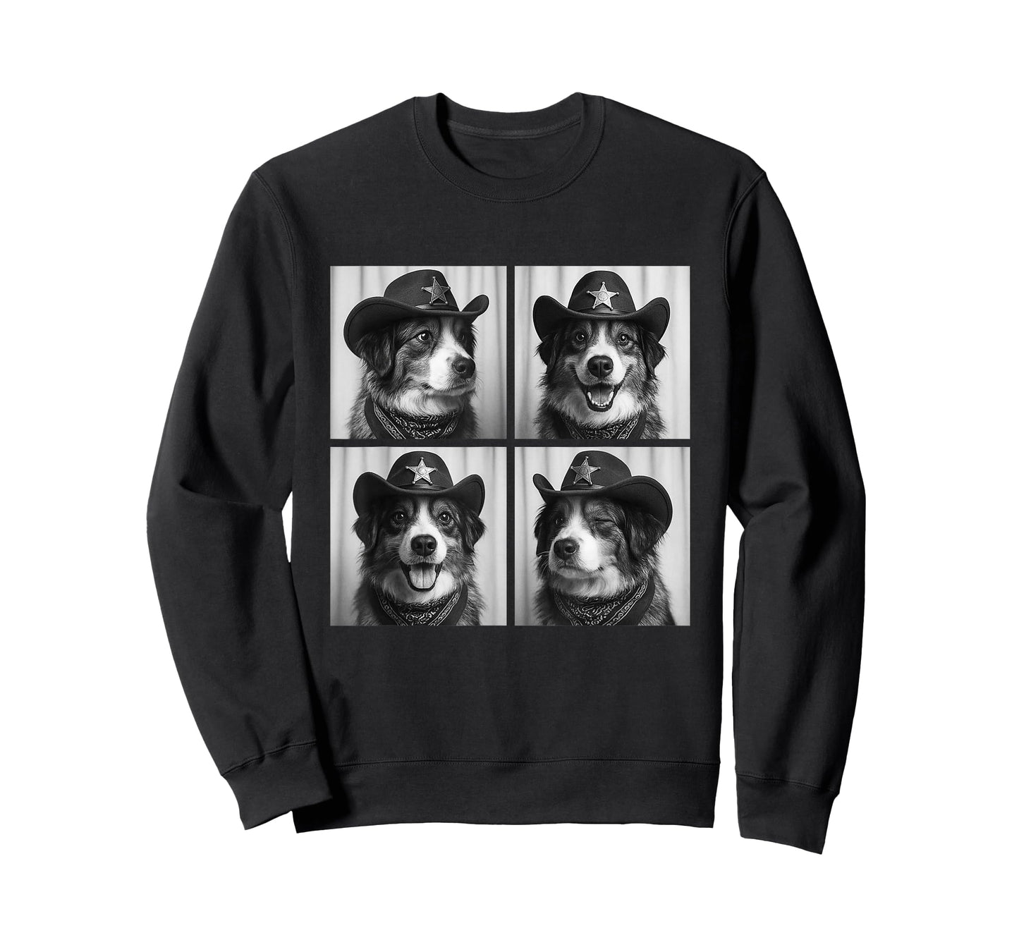 Cute Australian Shepherd Funny Cowboy Dogs Western Aesthetic T-Shirt