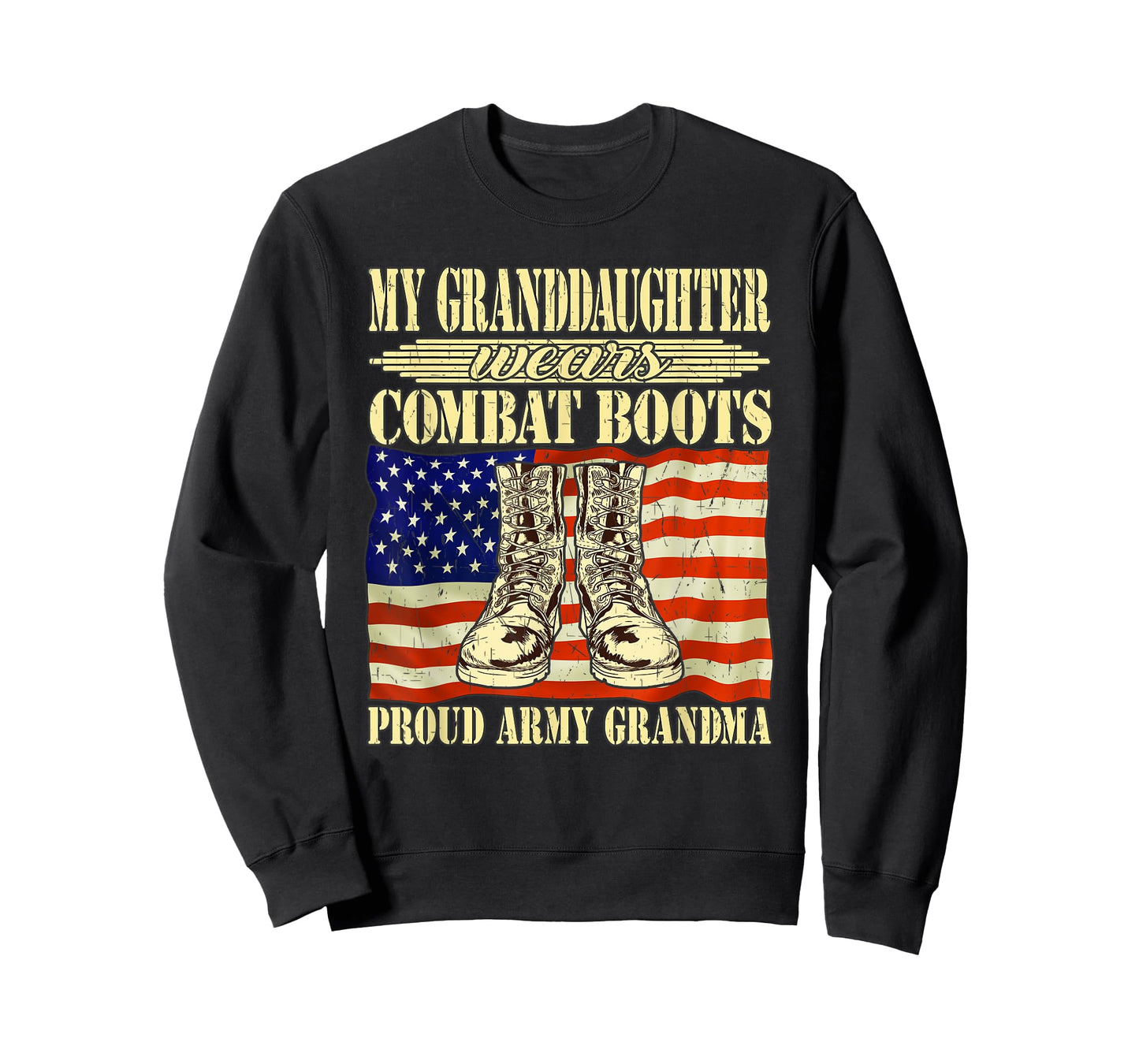 My Granddaughter Wears Combat Boots Proud Army Grandma Gift T-Shirt