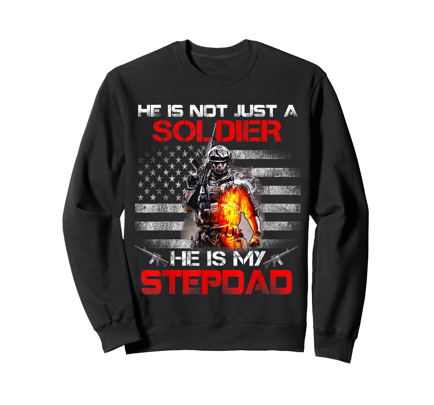 My Stepdad Is A Soldier Proud Army Stepson Stepdaughter T-Shirt